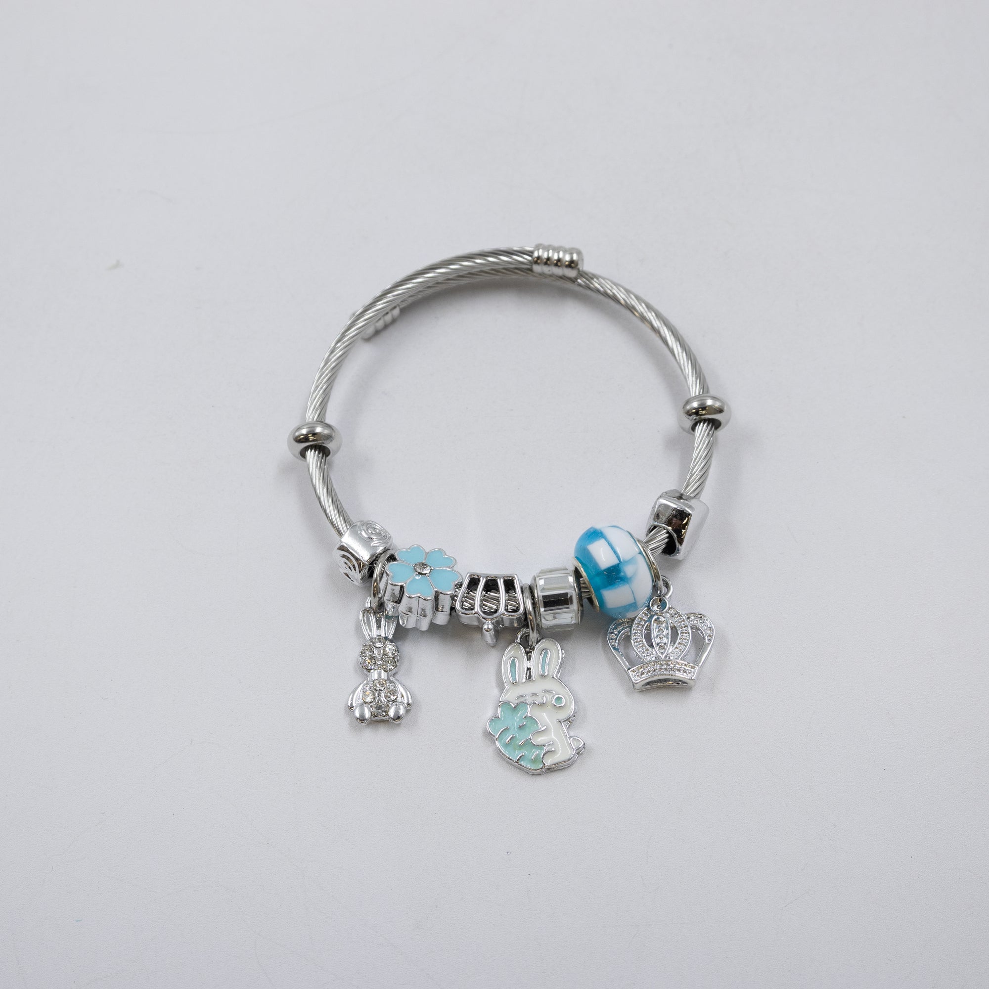 Pulsera tipo Pandora Plateados M10 Oro Laminado