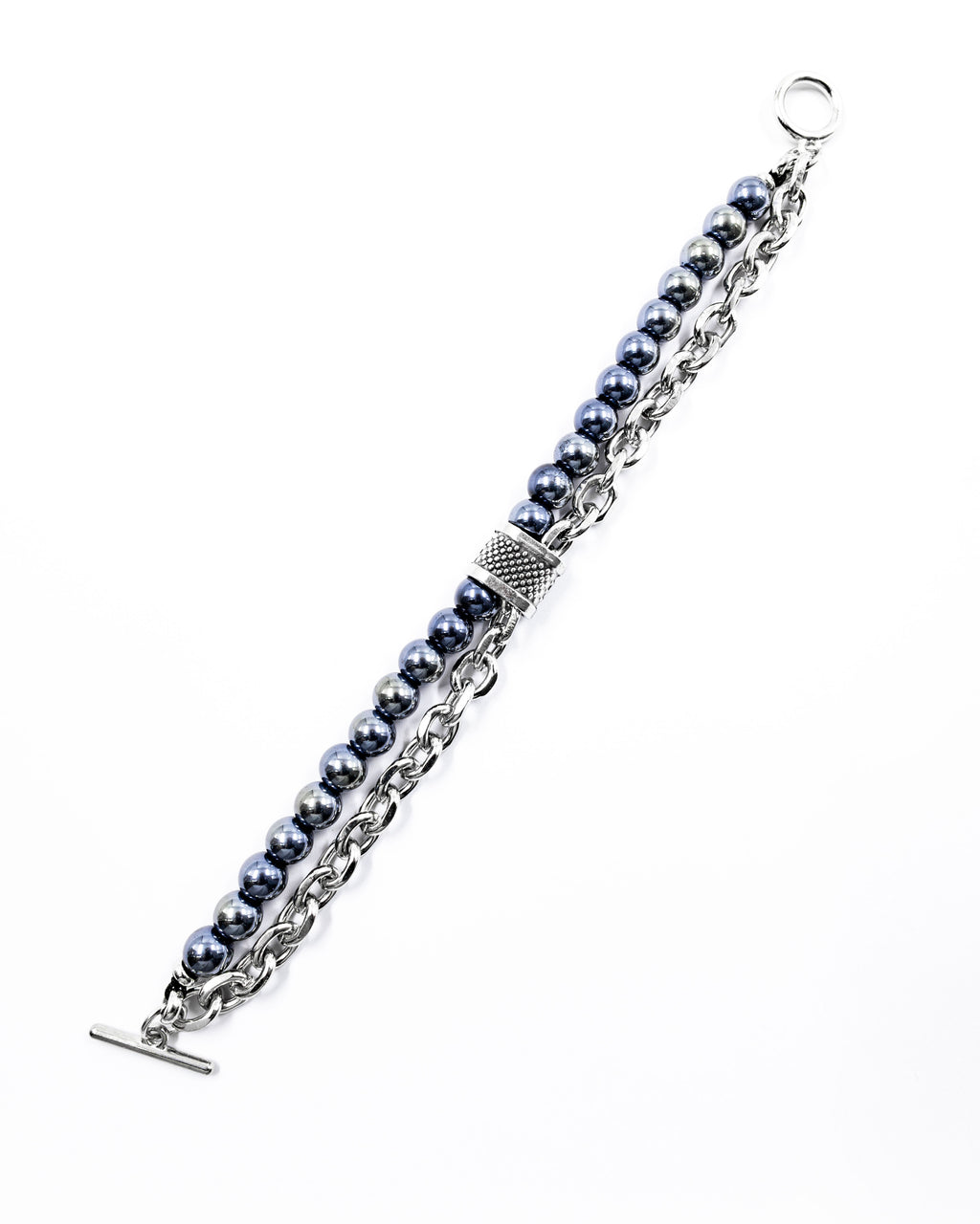 Pulsera de cuentas con Dije M6 Acero Inoxidable