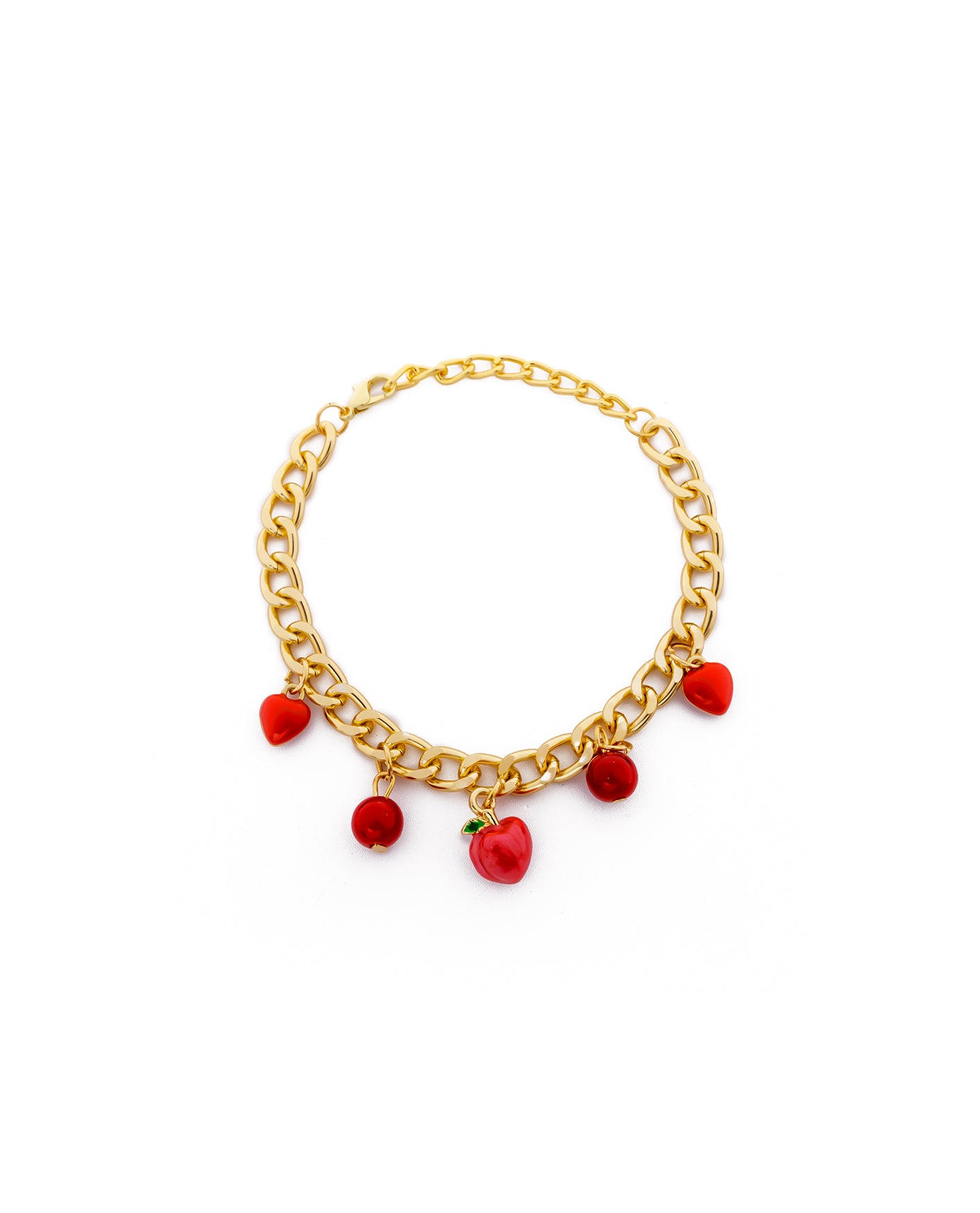 PULSERA DE CORAZON M2 ORO LAMINADO