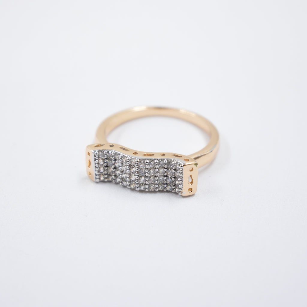 Anillos Dorados Xuping con Piedras M1 Oro Laminado
