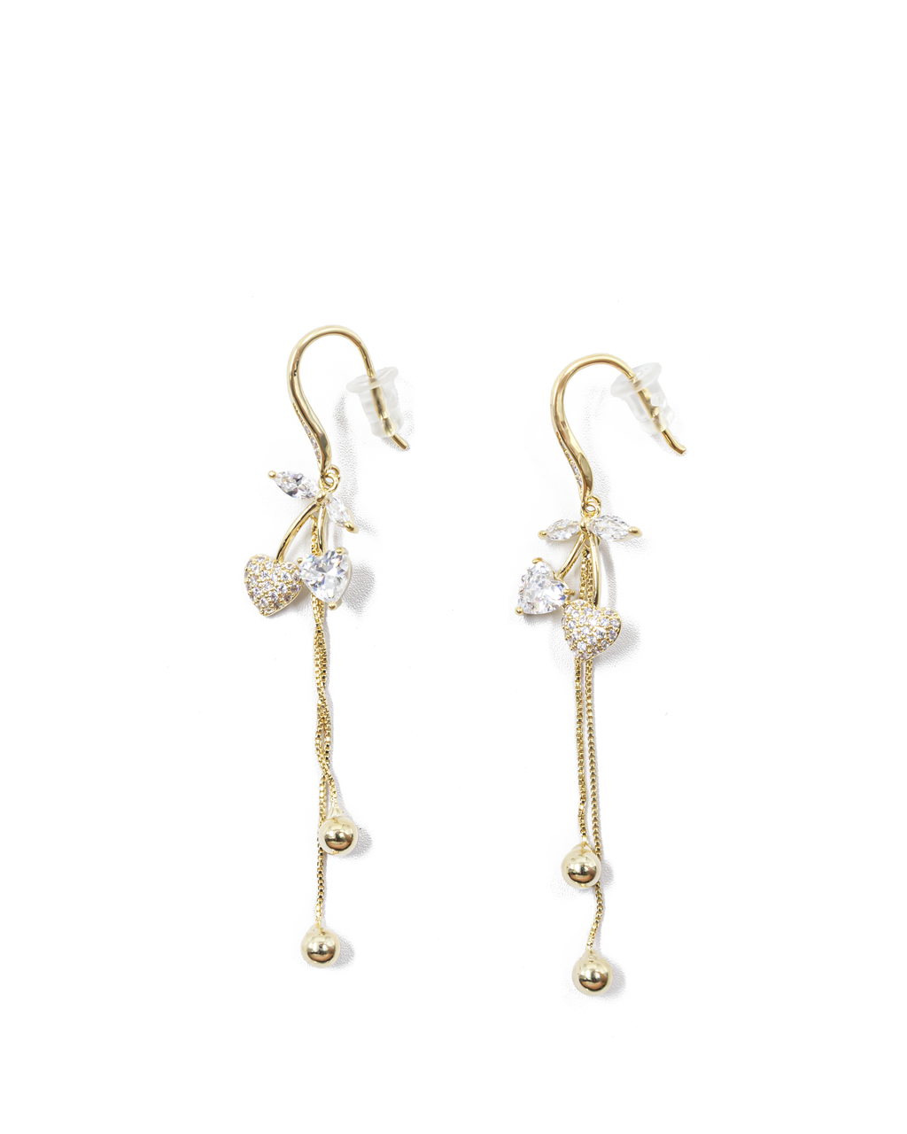 Aretes Largos Ansheli Dorados M8 Oro Laminado
