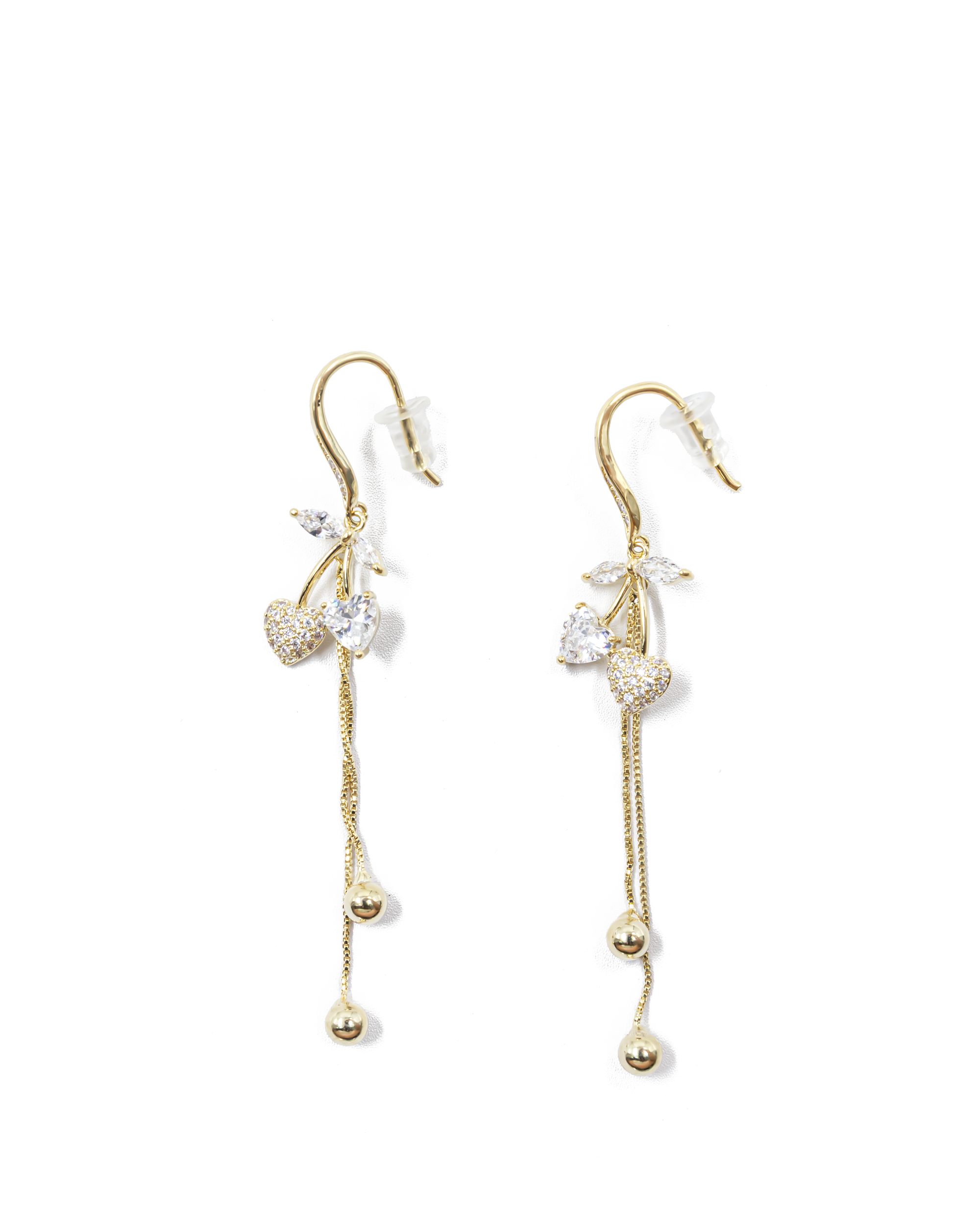 Aretes Largos Ansheli Dorados M8 Oro Laminado
