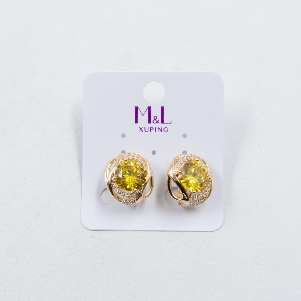 Aretes Xuping Dorados M16 Oro Laminado
