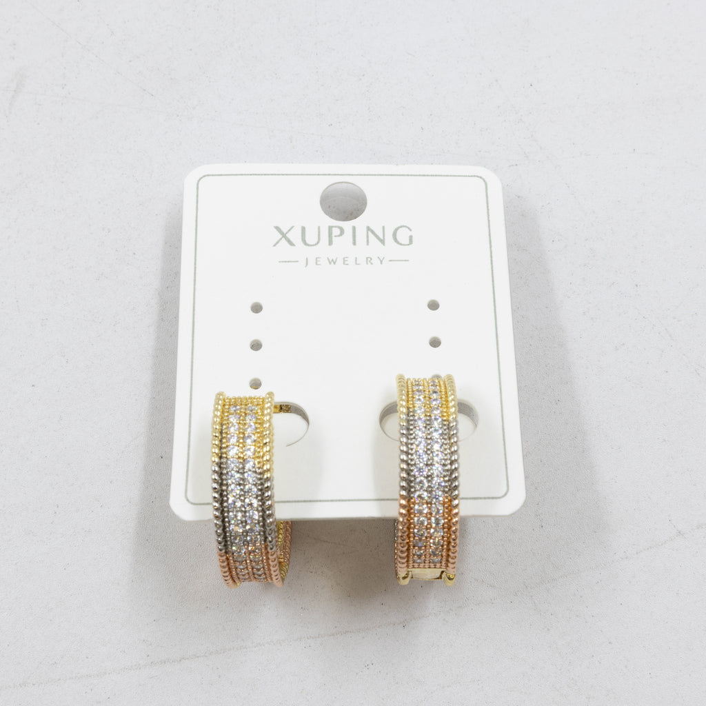 Aretes Oro Florentino Xuping M1 Oro Laminado
