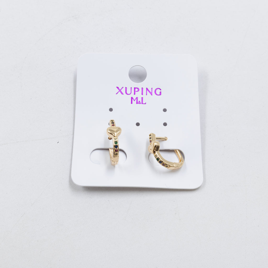 Aretes Dorados Xuping de poste M1 Oro Laminado