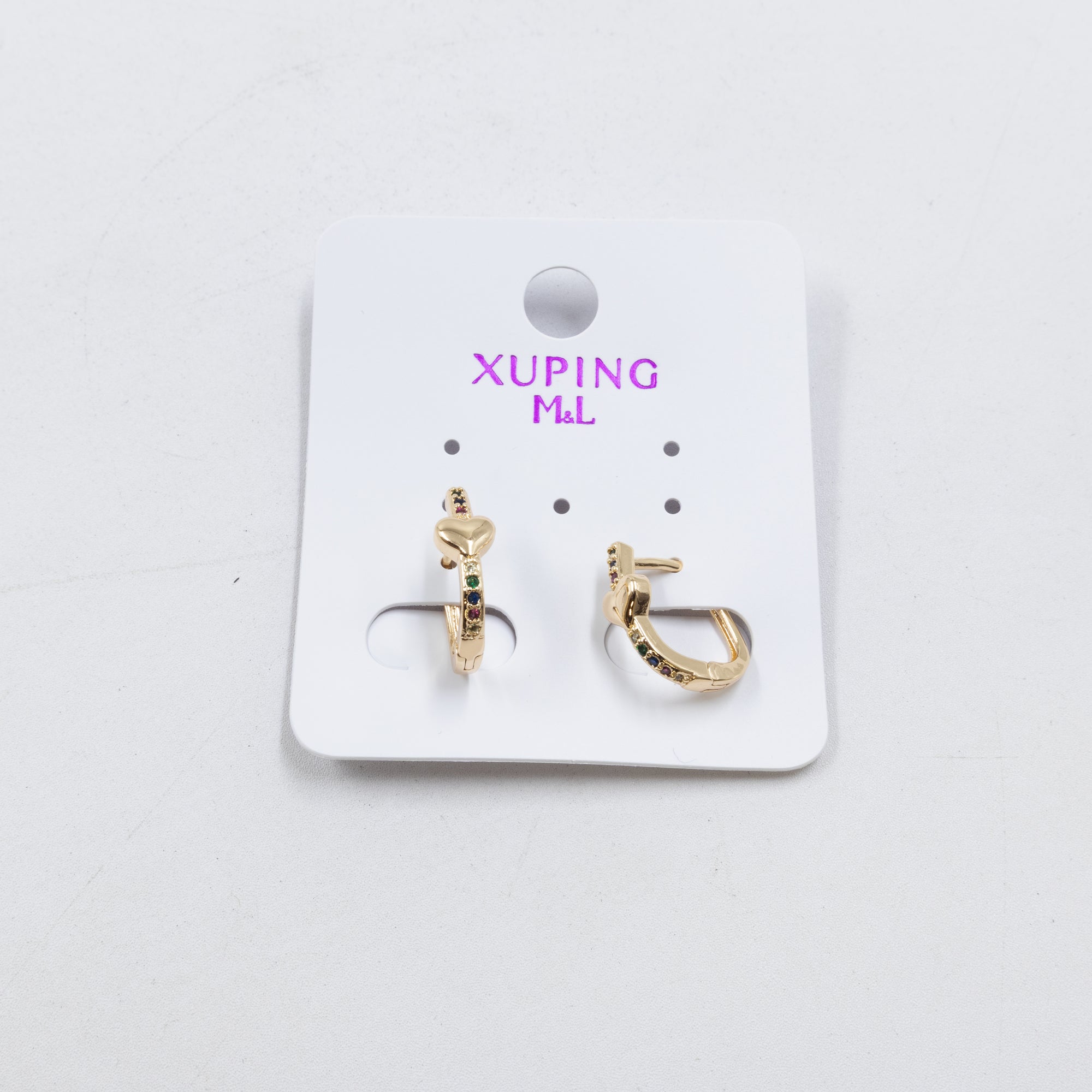 Aretes Dorados Xuping de poste M1 Oro Laminado