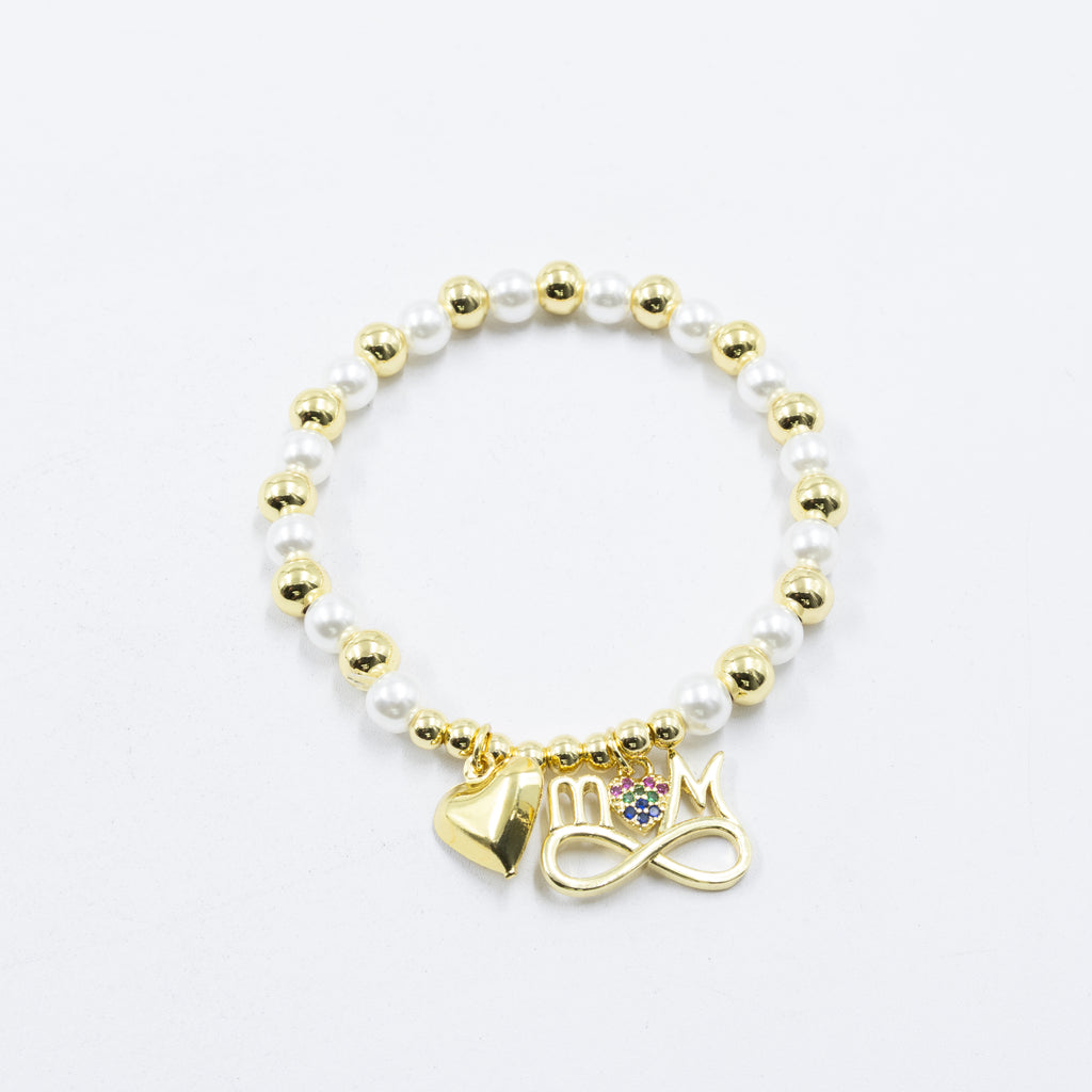 Pulsera con dije de Mamá M6 Oro Laminado 05/03/26
