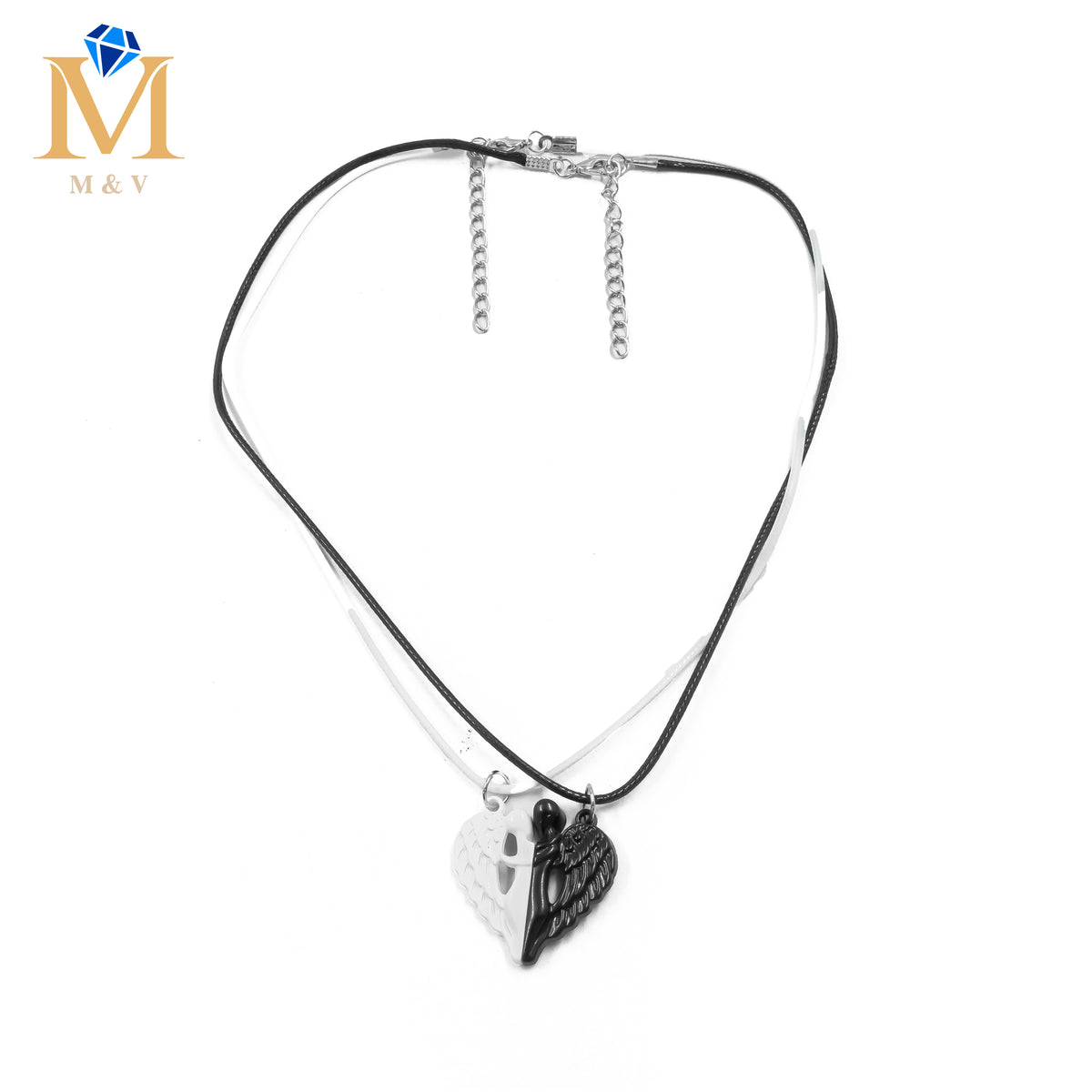 Collares en Pareja de corazón M9 Acero Inoxidable
