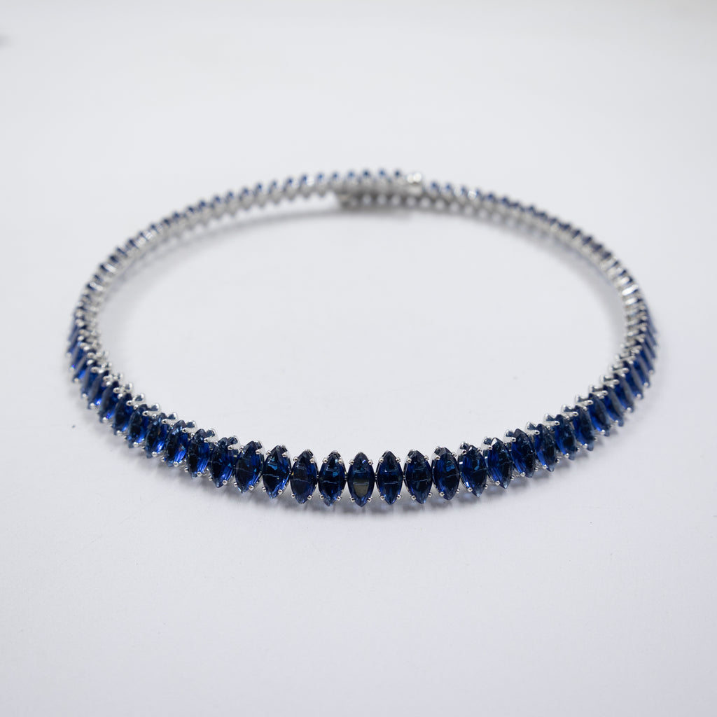 Collar con piedras Dorado y Plateado M1 Oro Laminado