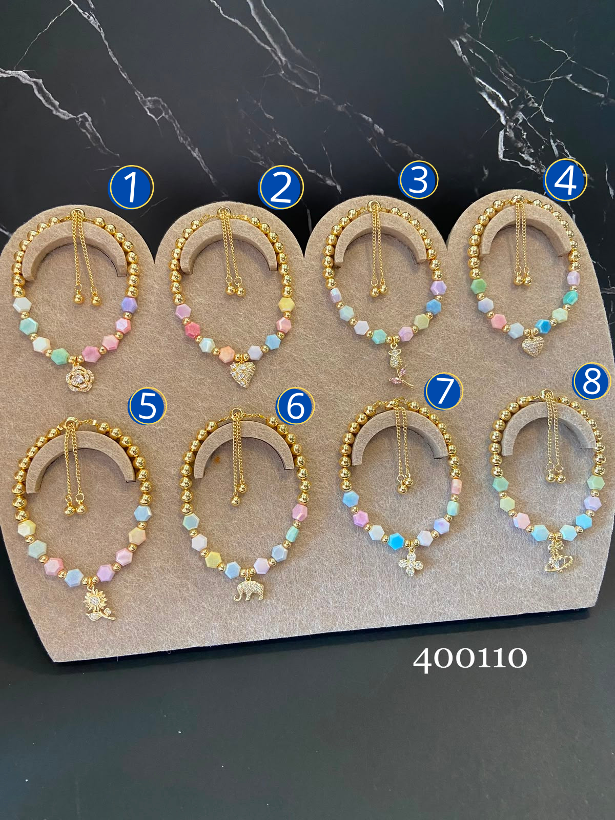 [12/SEPTIEMBRE/26] Pulseras Dorada con Dije M5 Oro Laminado