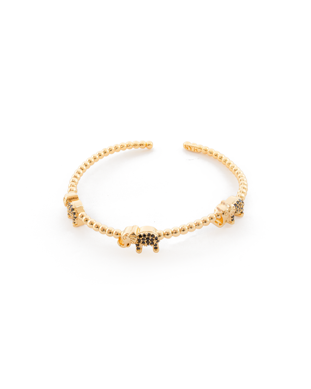 Brazalete Dorado con Piedras M2 Oro Laminado