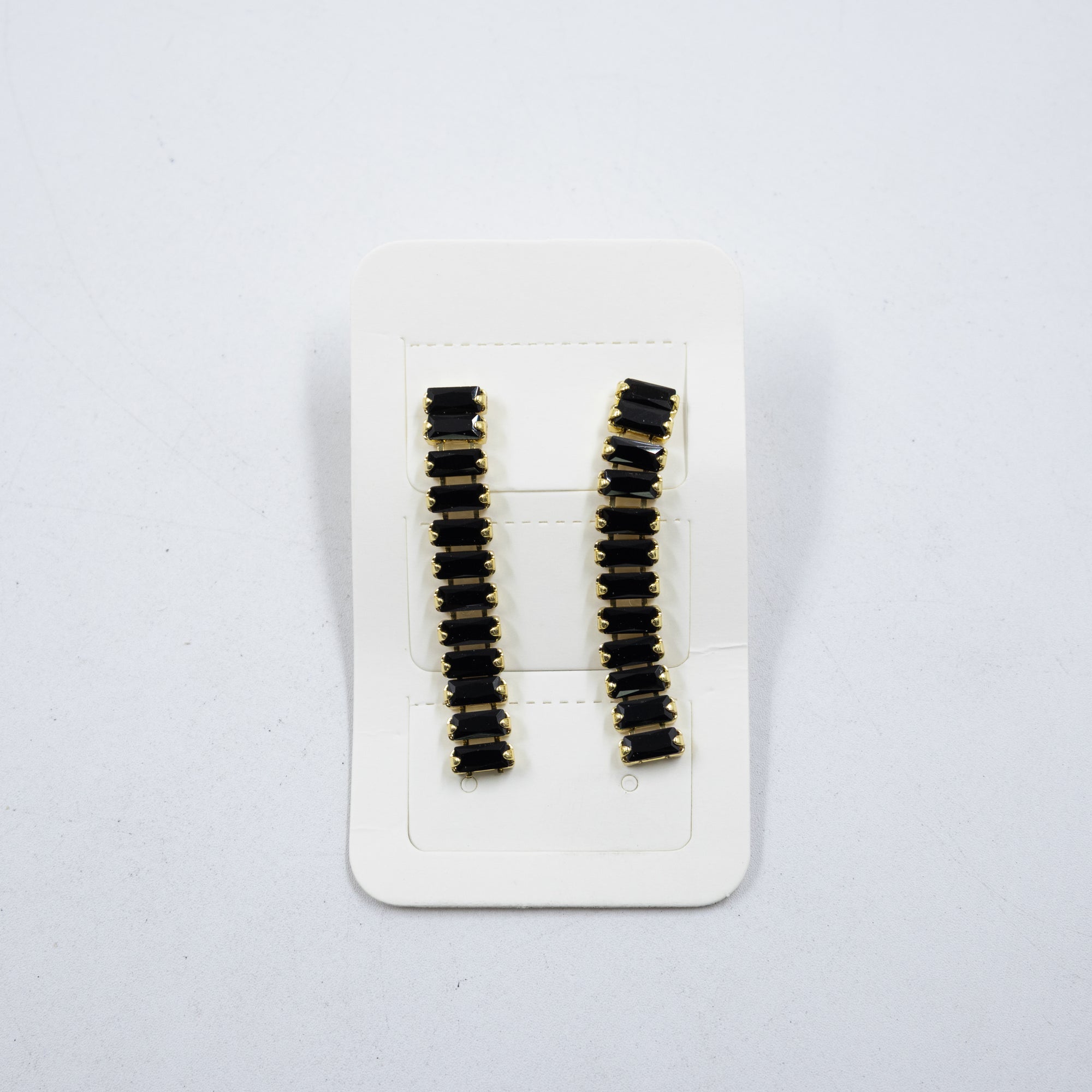 Aretes Largos Dorados con piedras M1 Oro Laminado