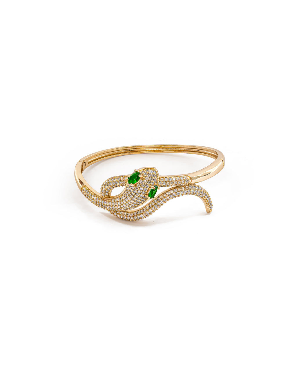 Brazalete Dorado con Piedras M11 Oro Laminado
