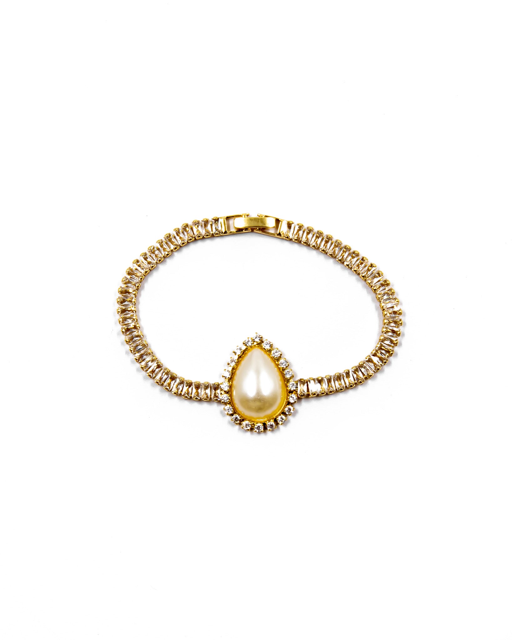 Pulsera dorada de piedras con piedra - M3 Oro Laminado