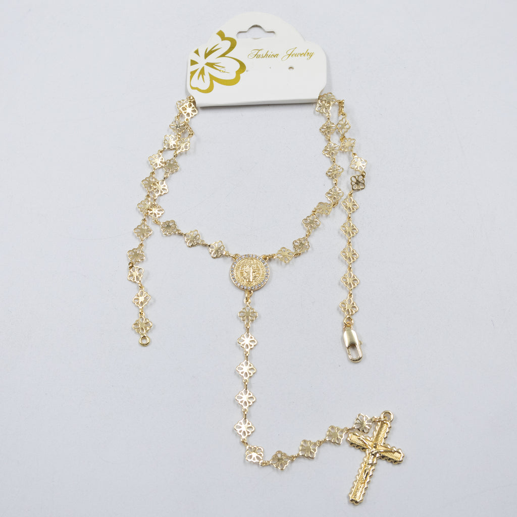 Collar Dorado Religioso M2 Oro Laminado
