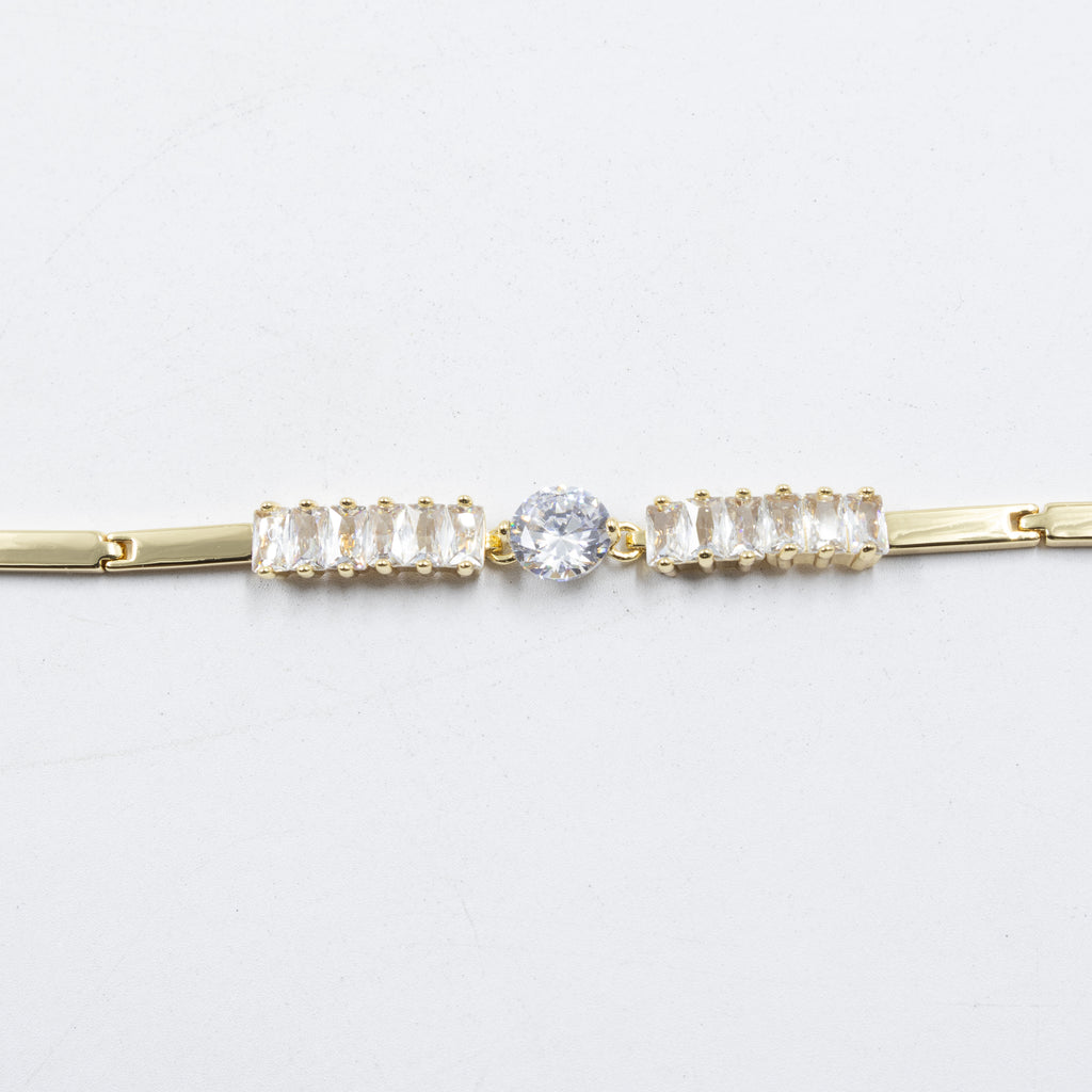 Cadenas de Pulseras Doradas con Piedras M5 Oro Laminado