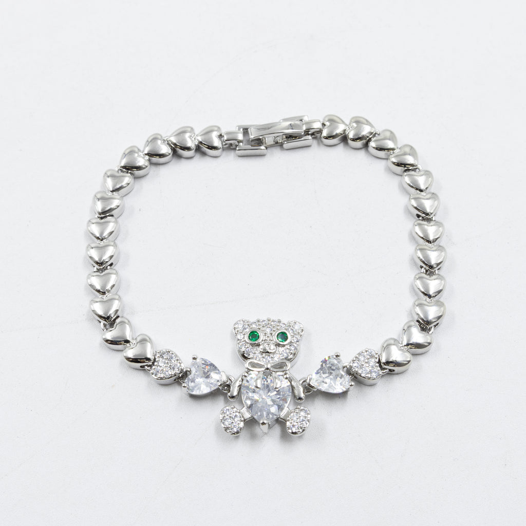 Pulseras Plateadas con Piedras M1 Oro Laminado