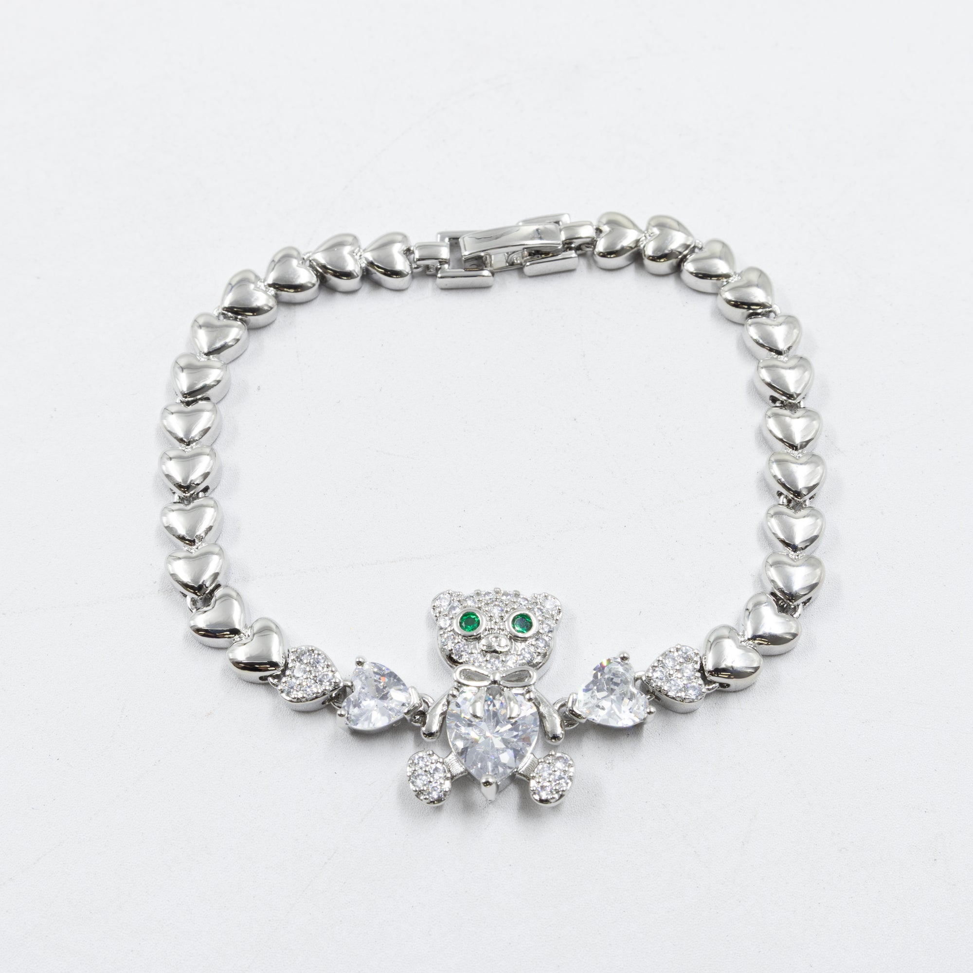 Pulseras Plateadas con Piedras M1 Oro Laminado