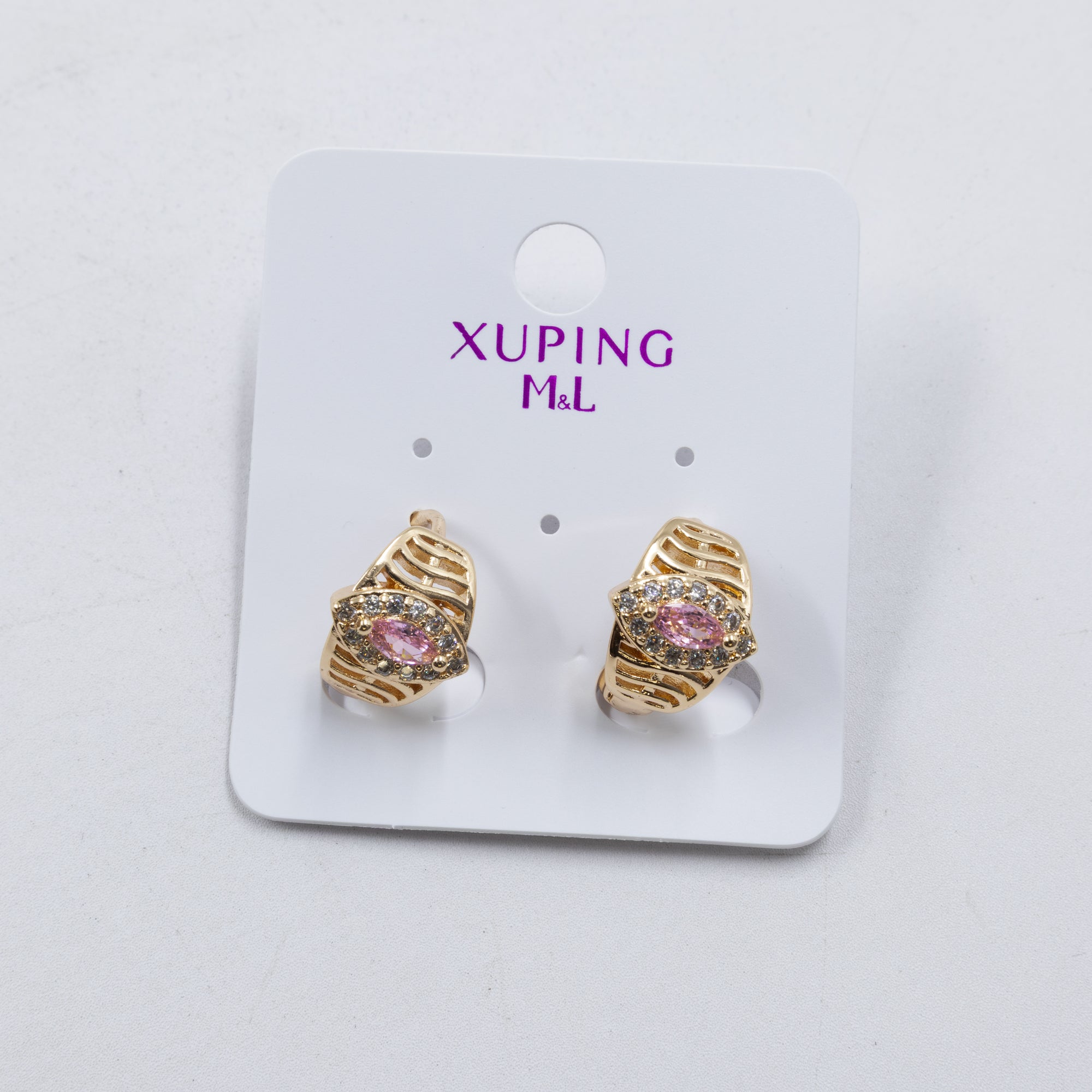 Aretes Dorados Xuping de Poste M4 Oro Laminado