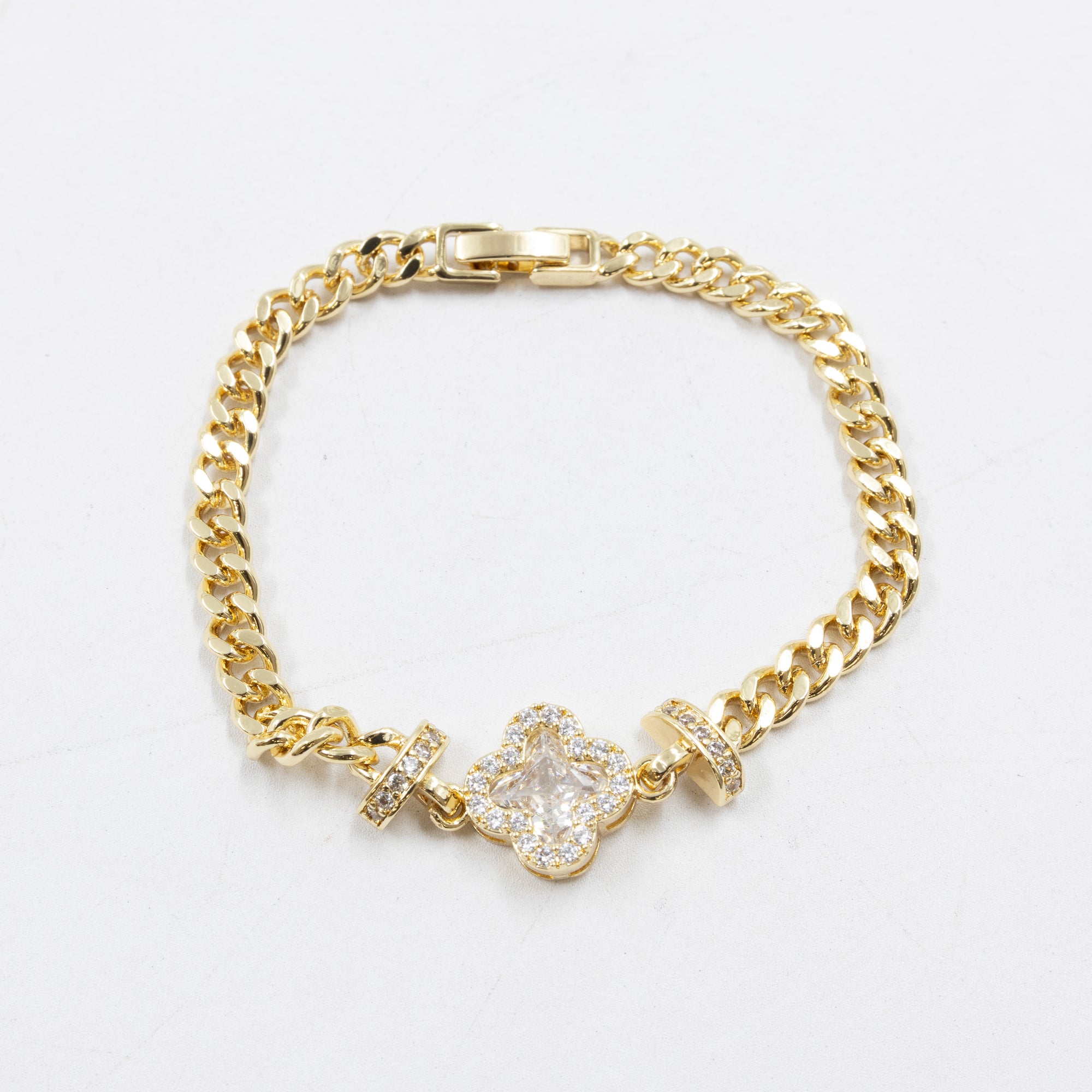 Pulseras Doradas con Piedras M8 Oro Laminado