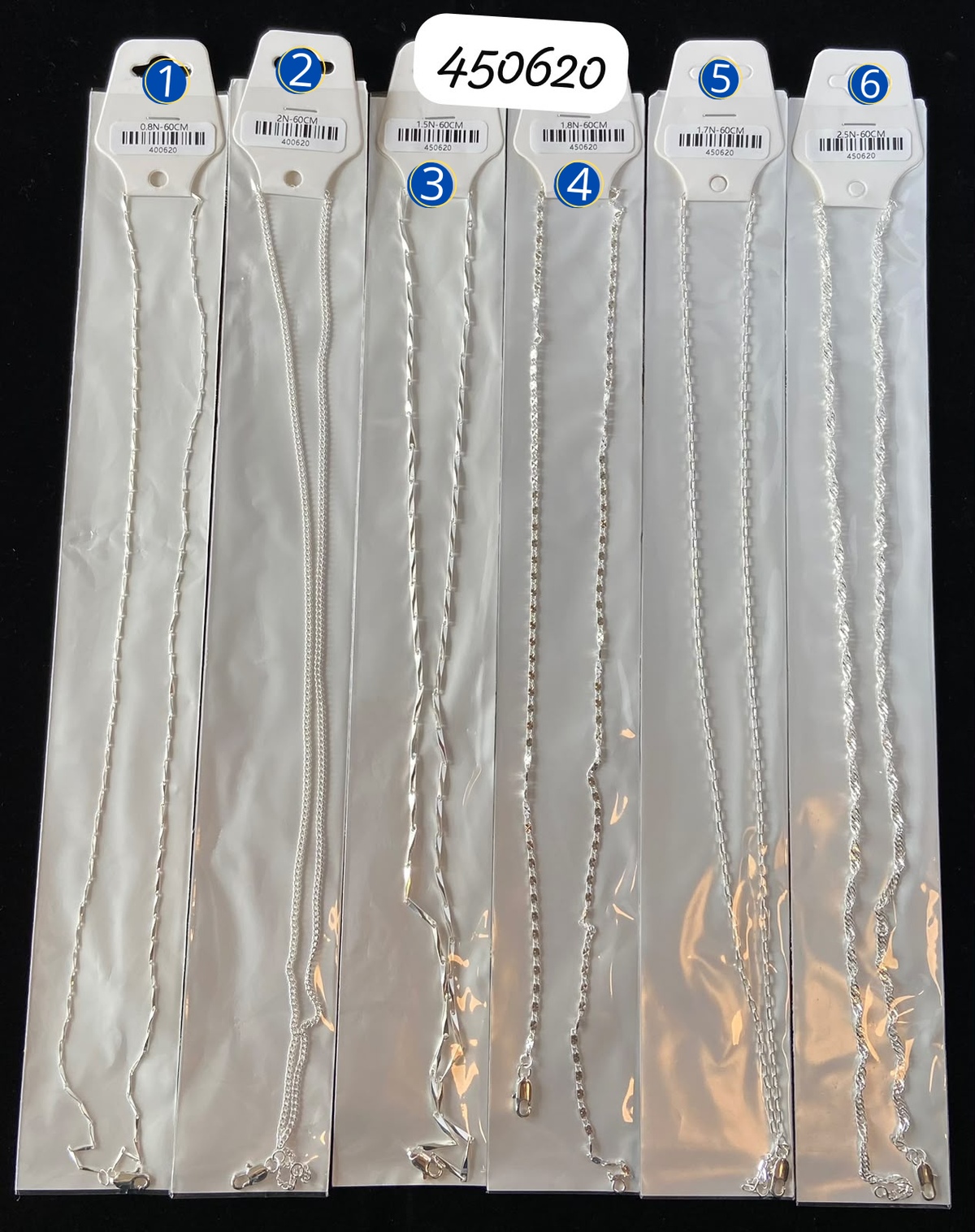 [28/OCTUBRE/26] Cadenas de 45 cm Plateadas M22 Oro Laminado