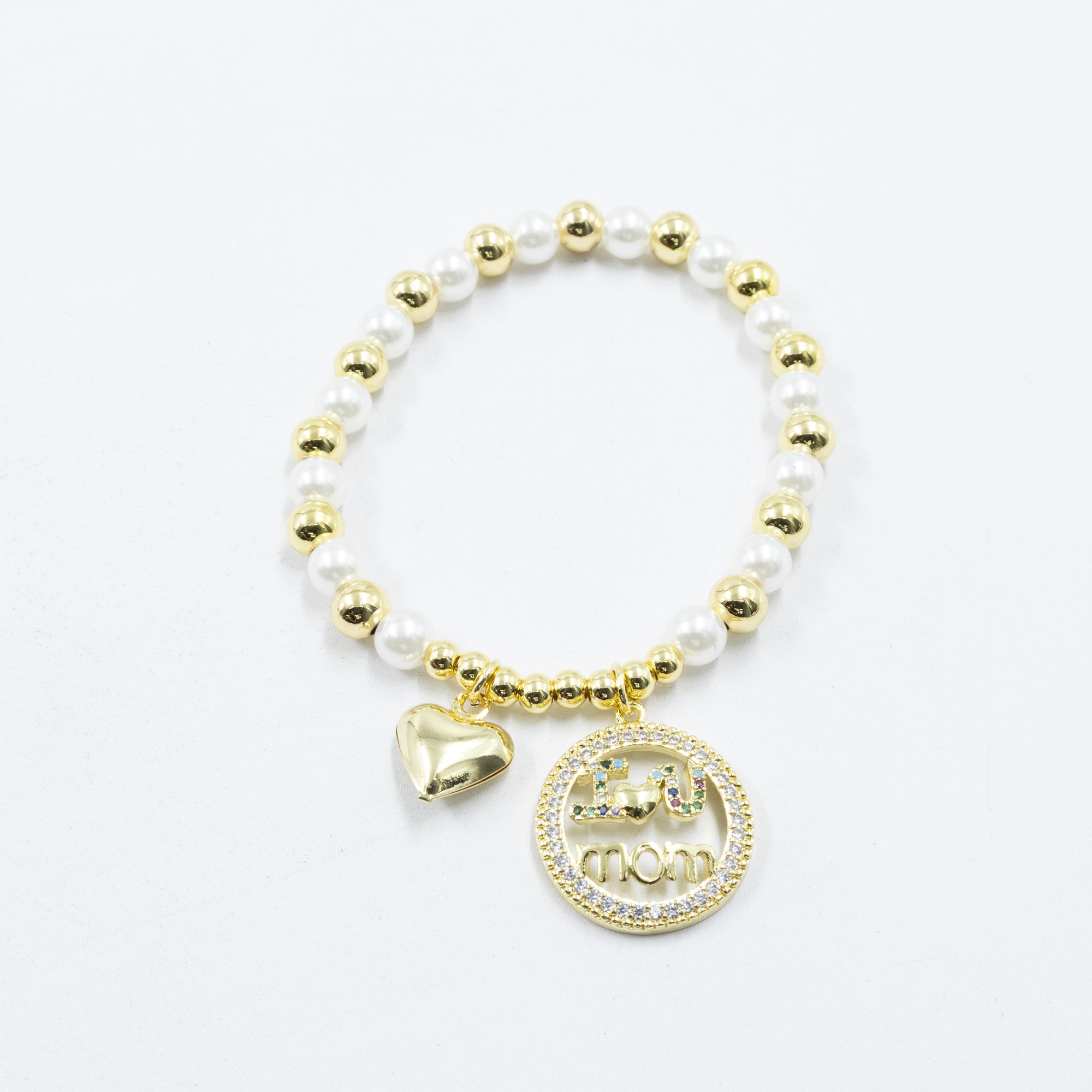 Pulsera con dije de Mamá M5 Oro Laminado 05/03/26