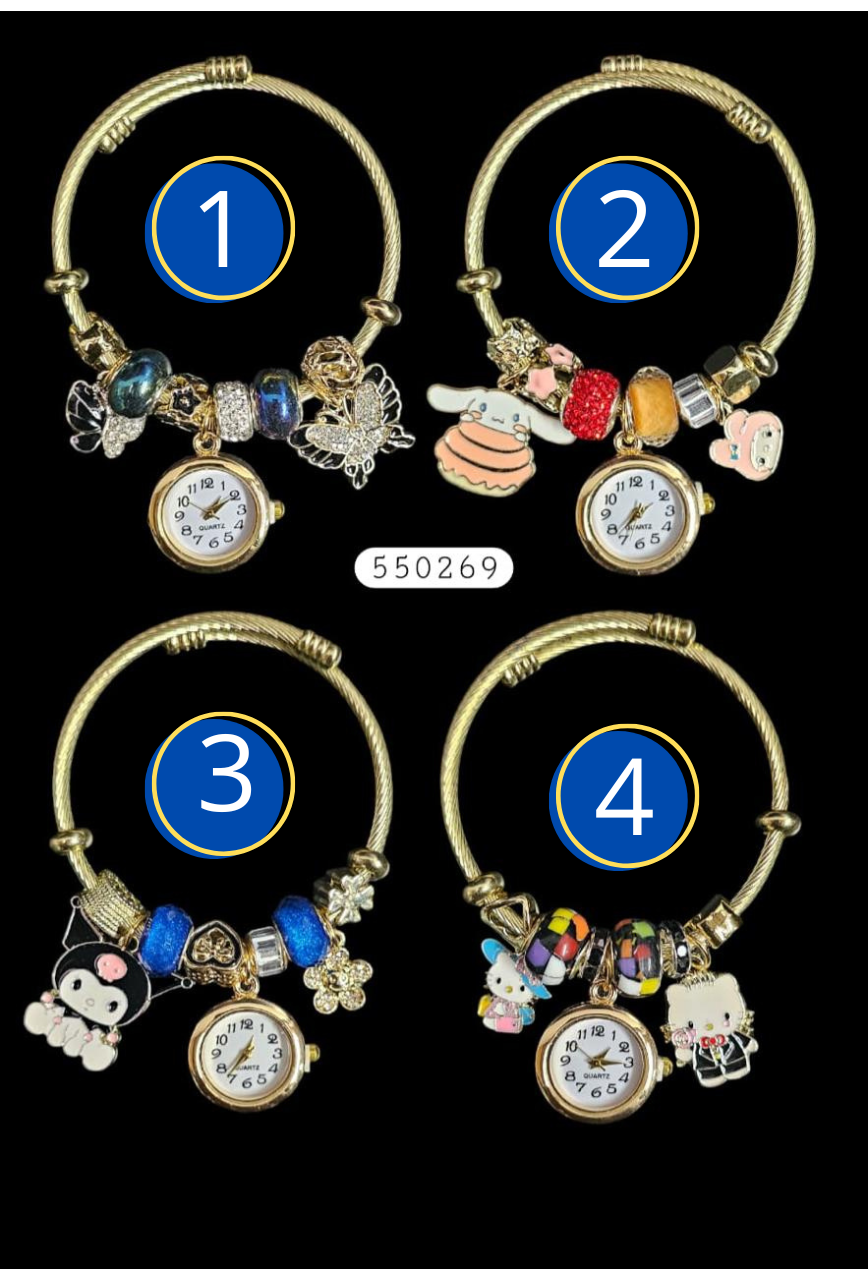 PULSERA TIPO PANDORA DE RELOJ M40 ACERO INOXIDABLE