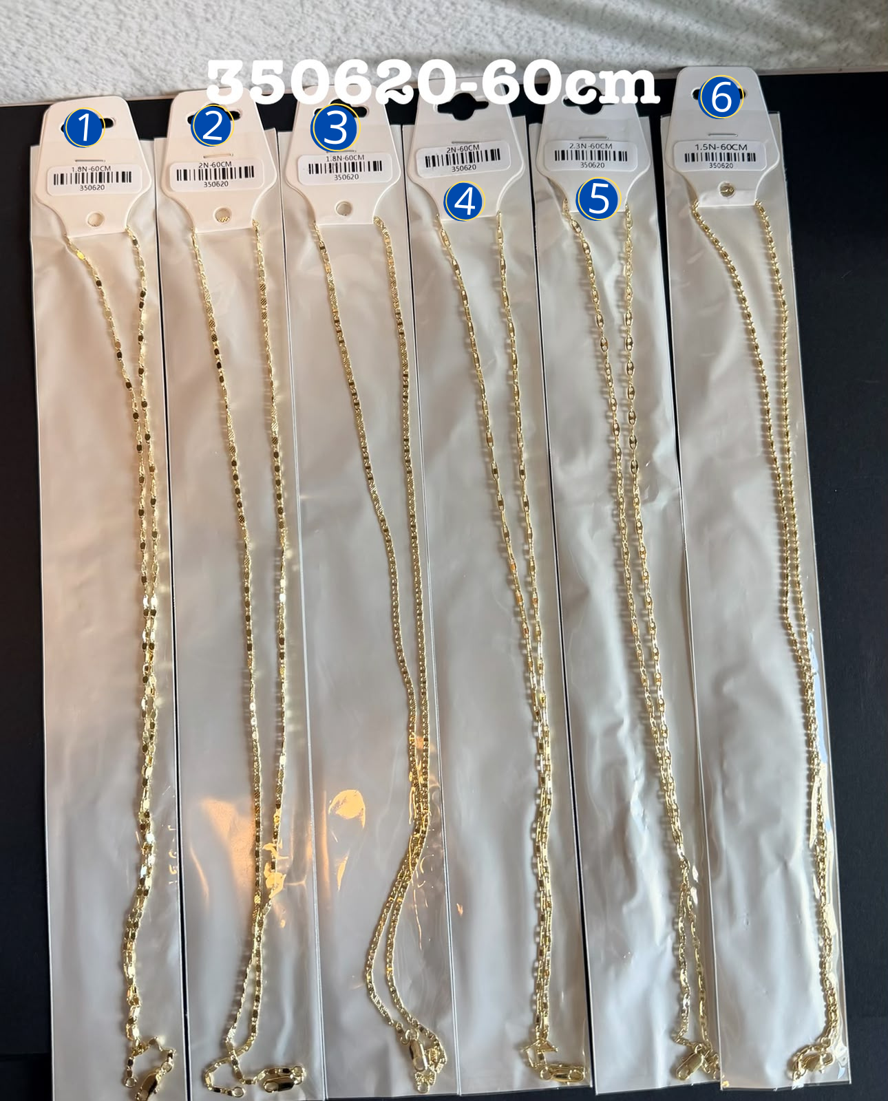 [01/AGOSTO/26] Cadena Dorada de 60 cm M10 Oro Laminado