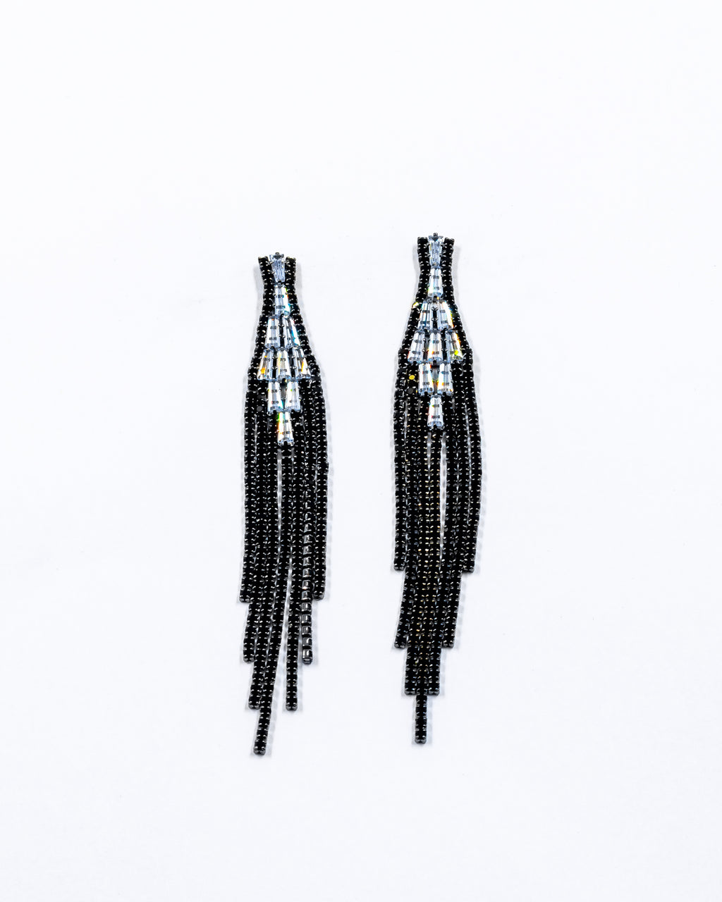 Aretes Largos de piedras - M2 Oro Laminado