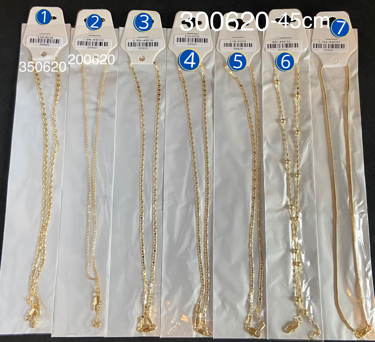 [12/SEPTIEMBRE/26] Cadena Dorada de 45 cm M3 Oro Laminado