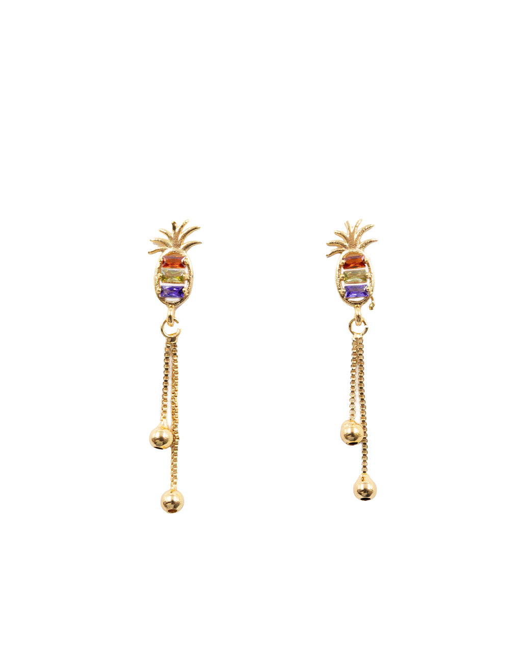 Aretes Dorados Largos M5 Oro Laminado