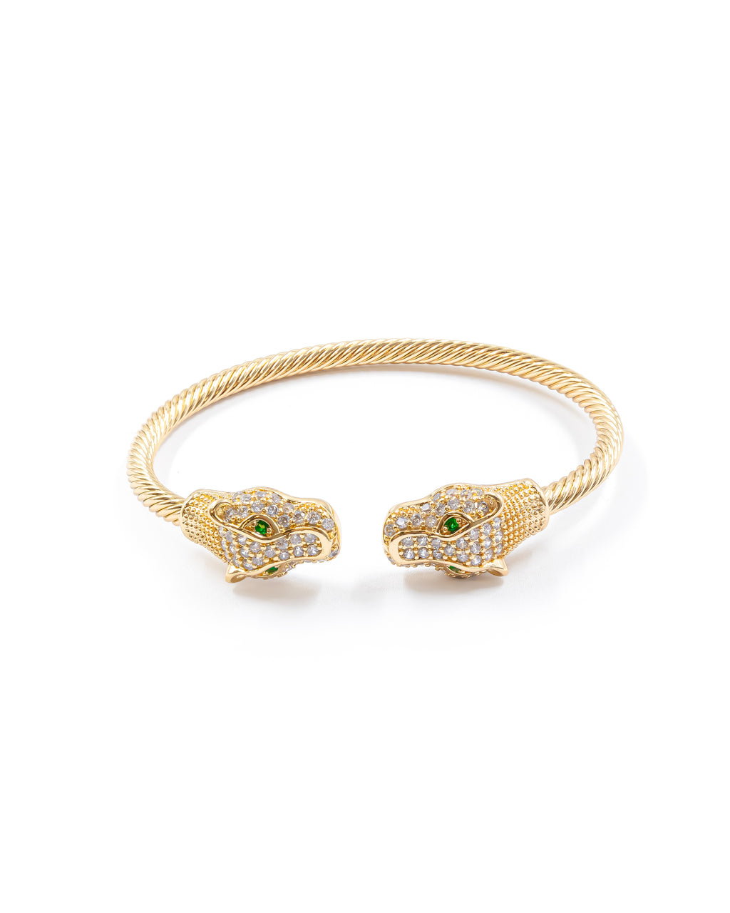 Brazalete Dorado con Piedras M8 Oro Laminado