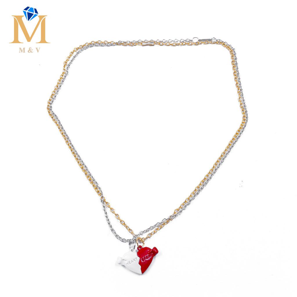 Collares en Pareja de corazón M3 Acero Inoxidable