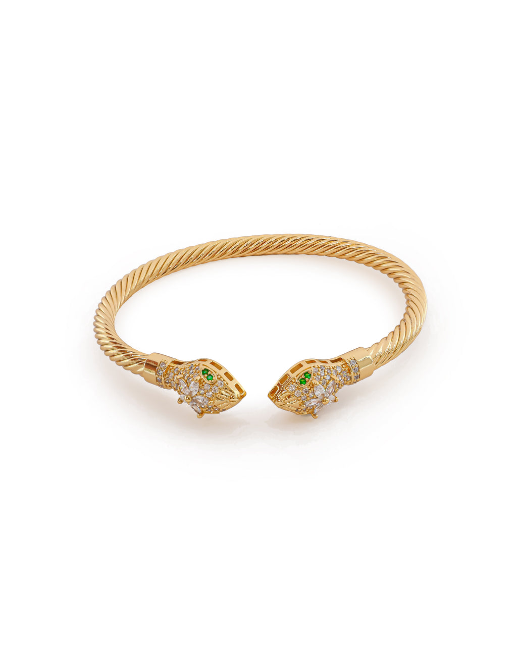 Brazalete Plateado con Piedras M10 Oro Laminado