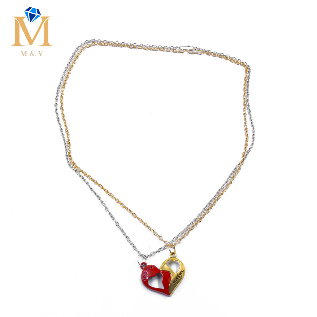 Collares en Pareja de corazón M2 Acero Inoxidable