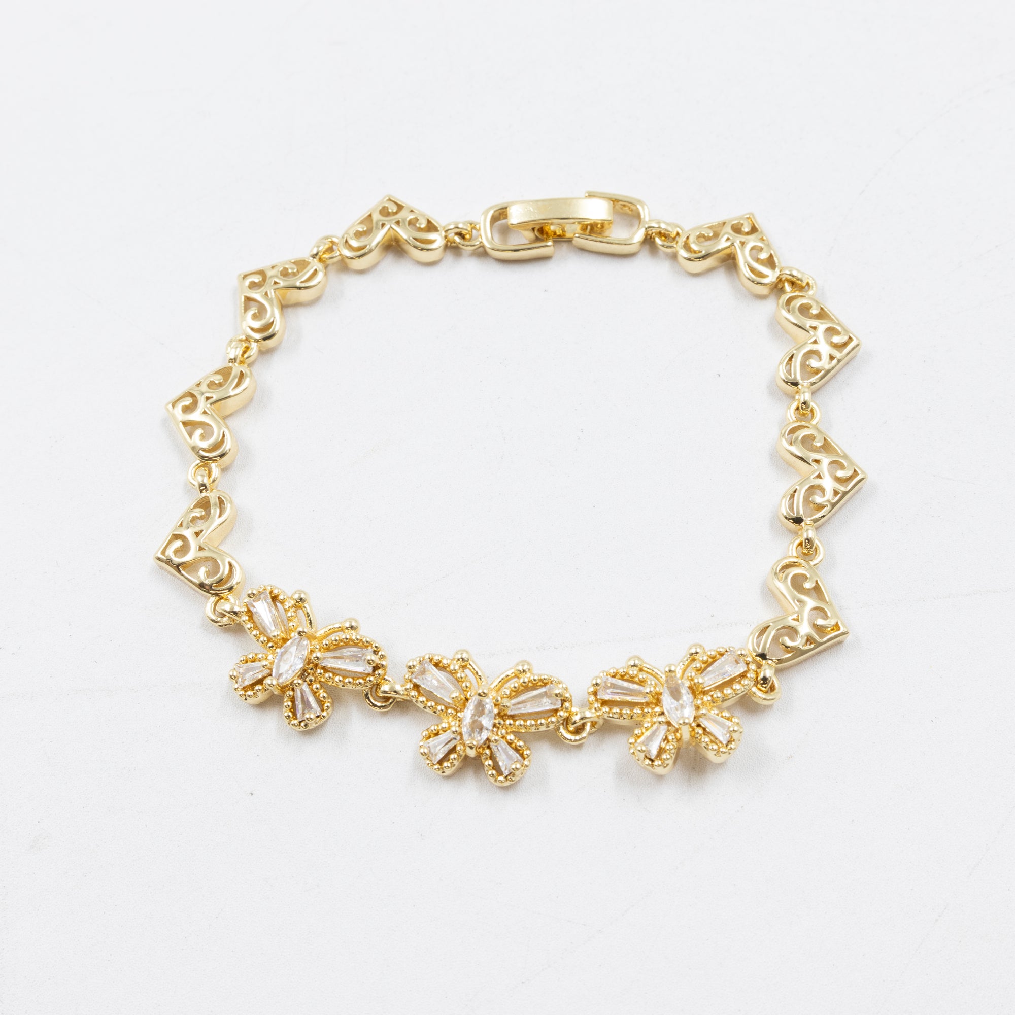 Pulseras Doradas con Piedras M10 Oro Laminado