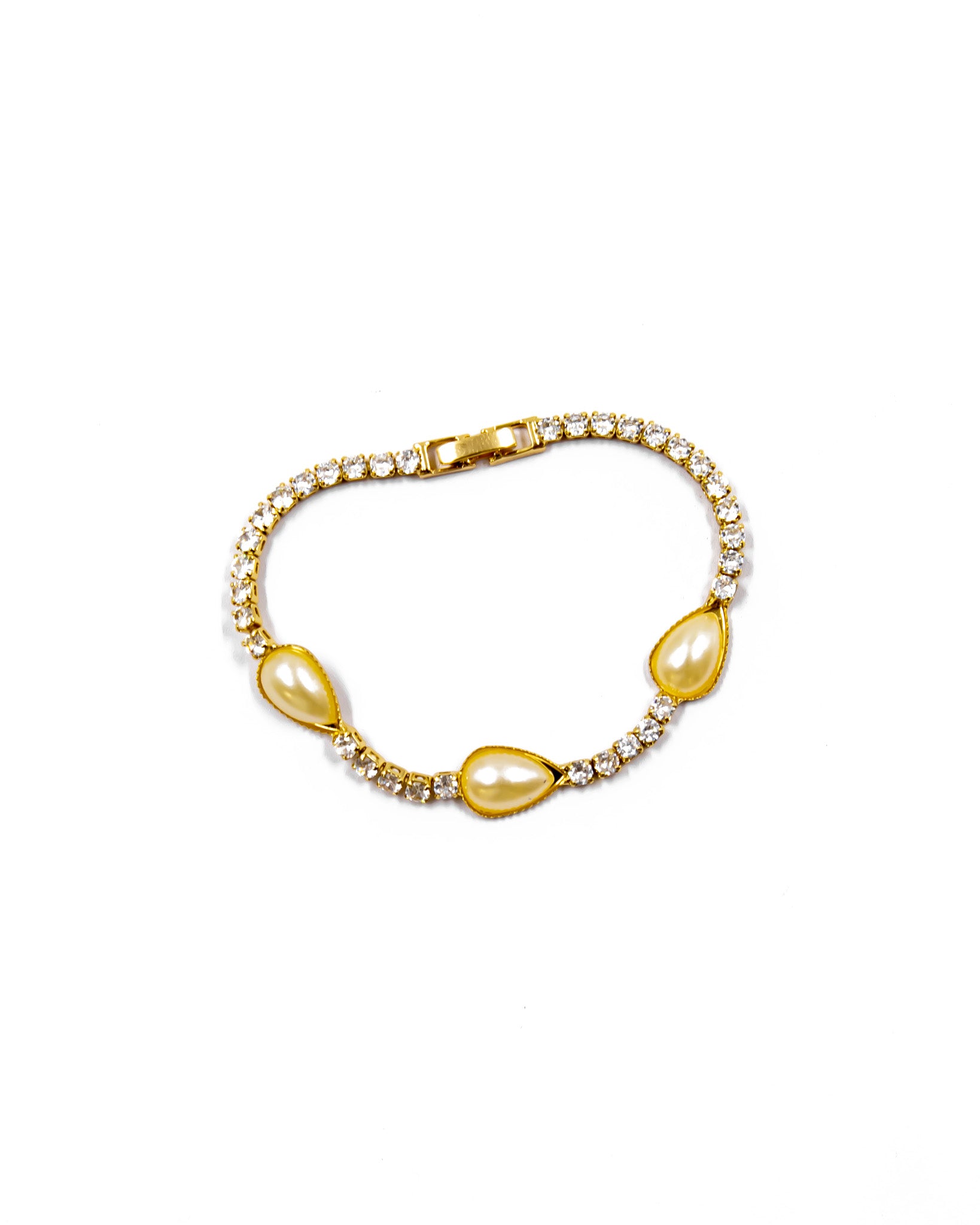 Pulsera dorada de piedras con piedra - M2 Oro Laminado