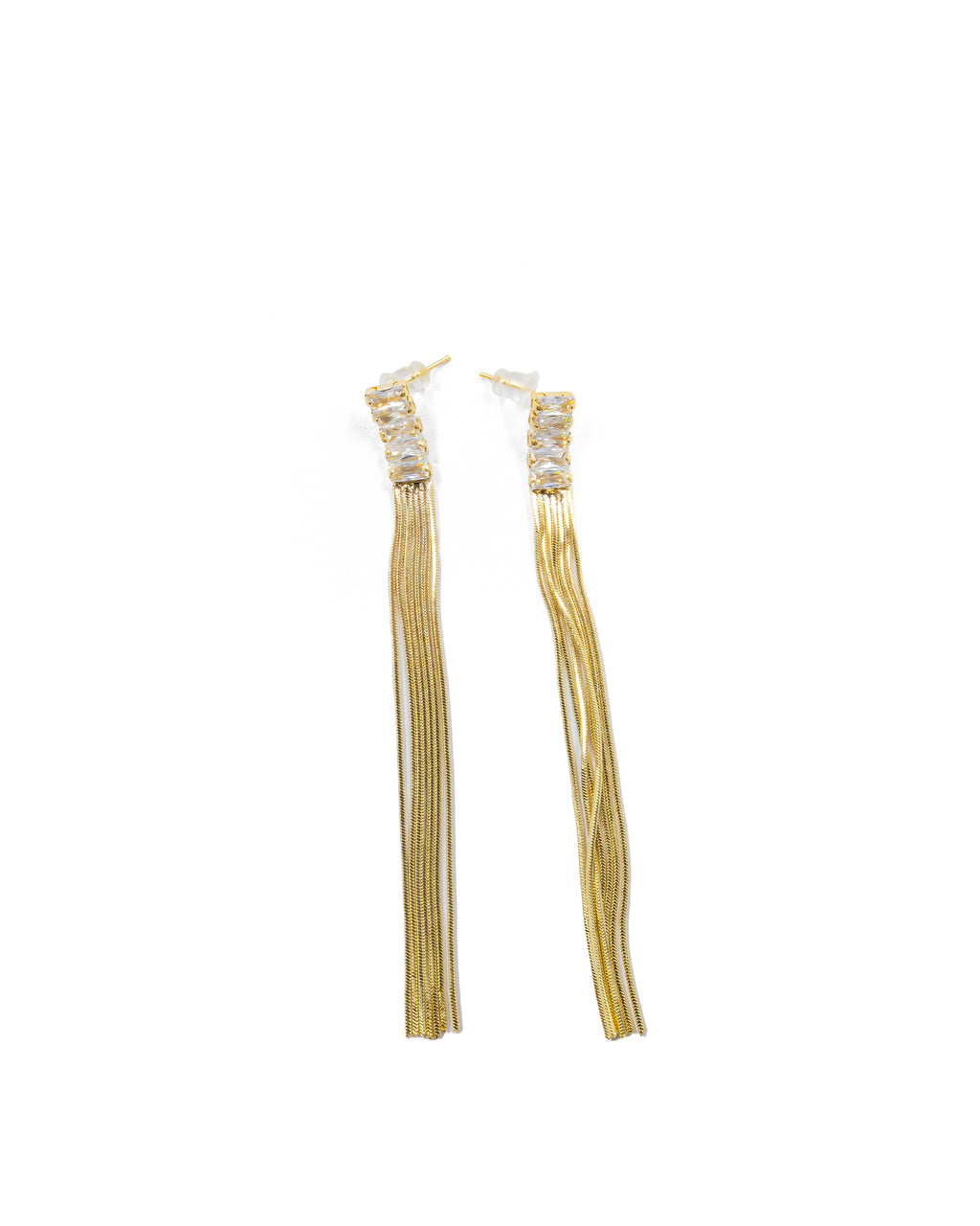 Aretes Largos Ansheli Dorados M5 Oro Laminado