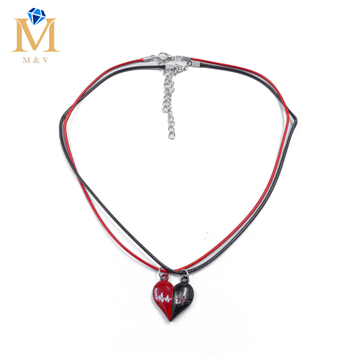Collares en Pareja de corazón M11 Acero Inoxidable