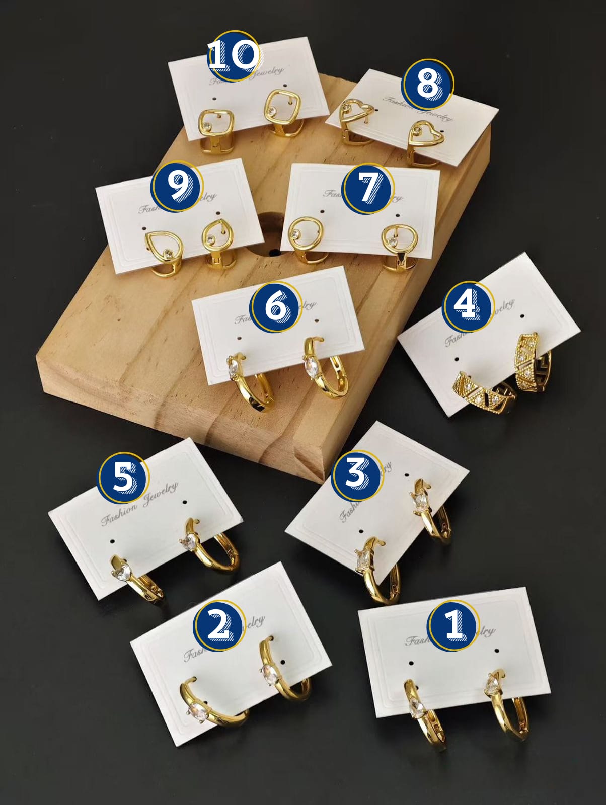 Aretes Dorado Elegante M4 Oro Laminado