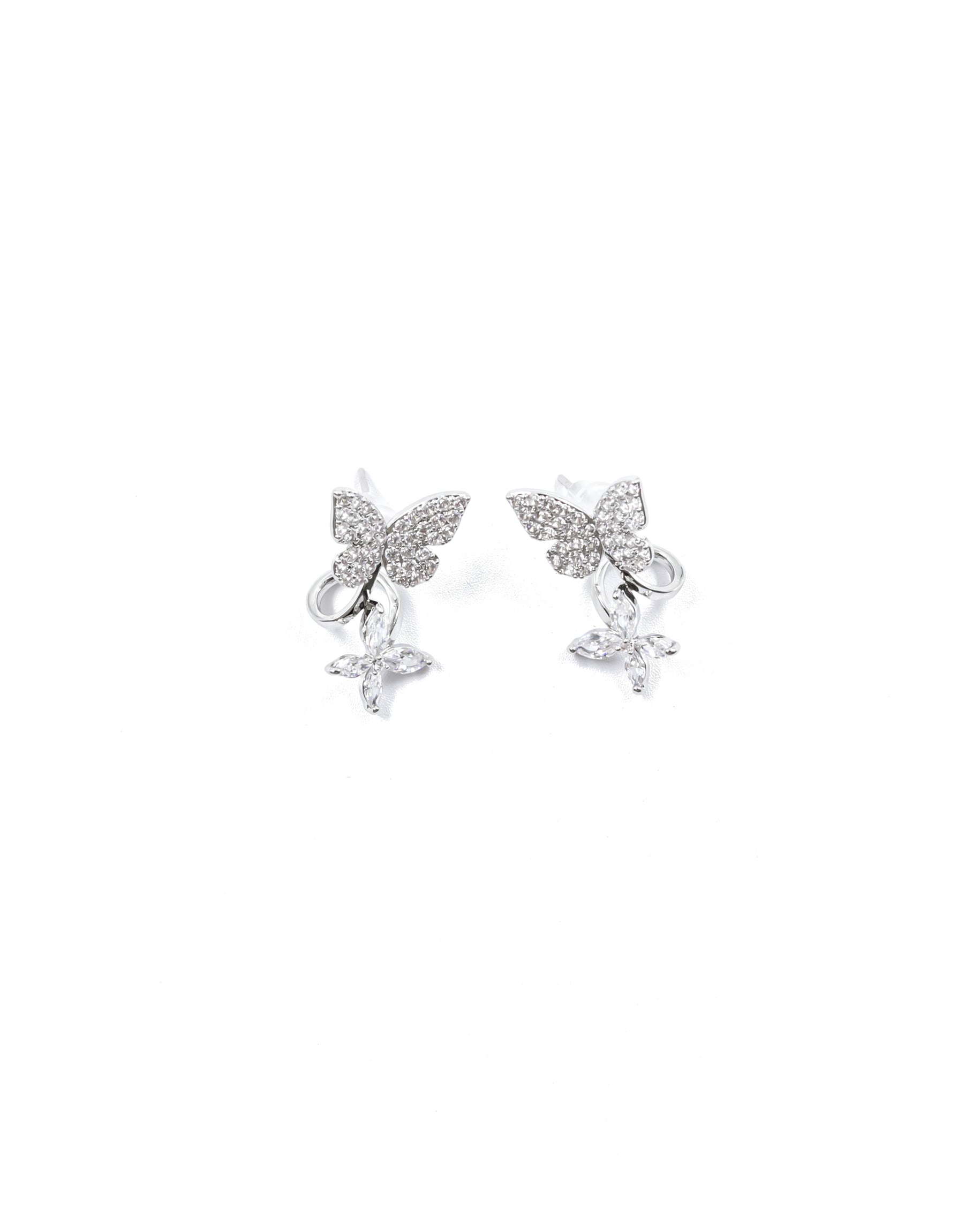 Aretes Largos Ansheli Plateados M17 Oro Laminado