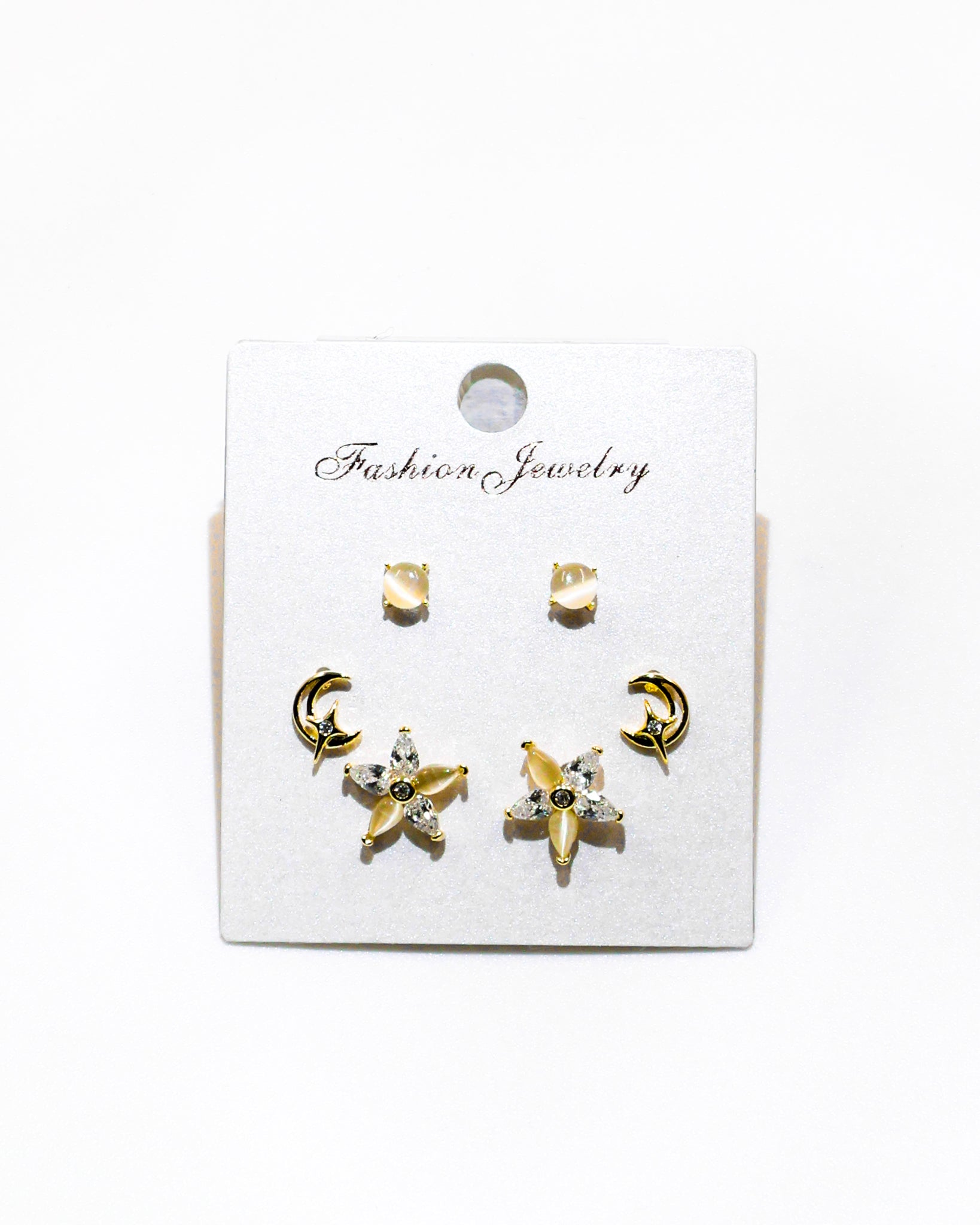 Set Aretes X3 - M14 Oro Laminado