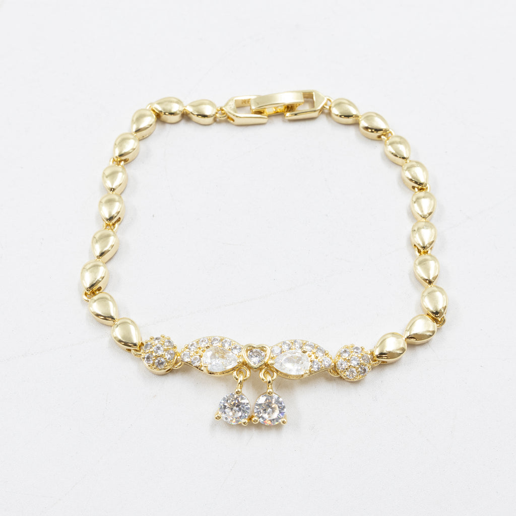 Pulseras Doradas con Piedras M8 Oro Laminado