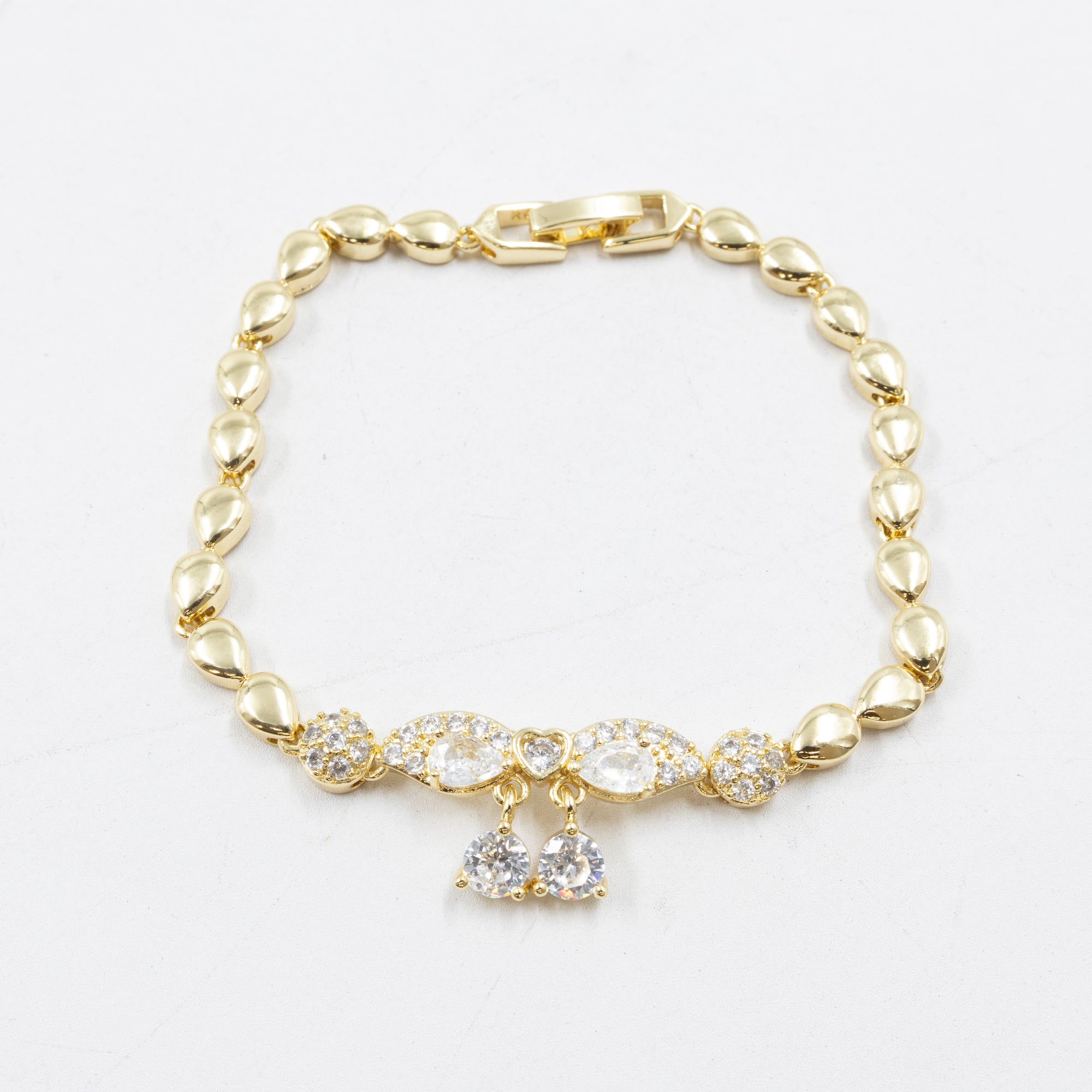 Pulseras Doradas con Piedras M8 Oro Laminado
