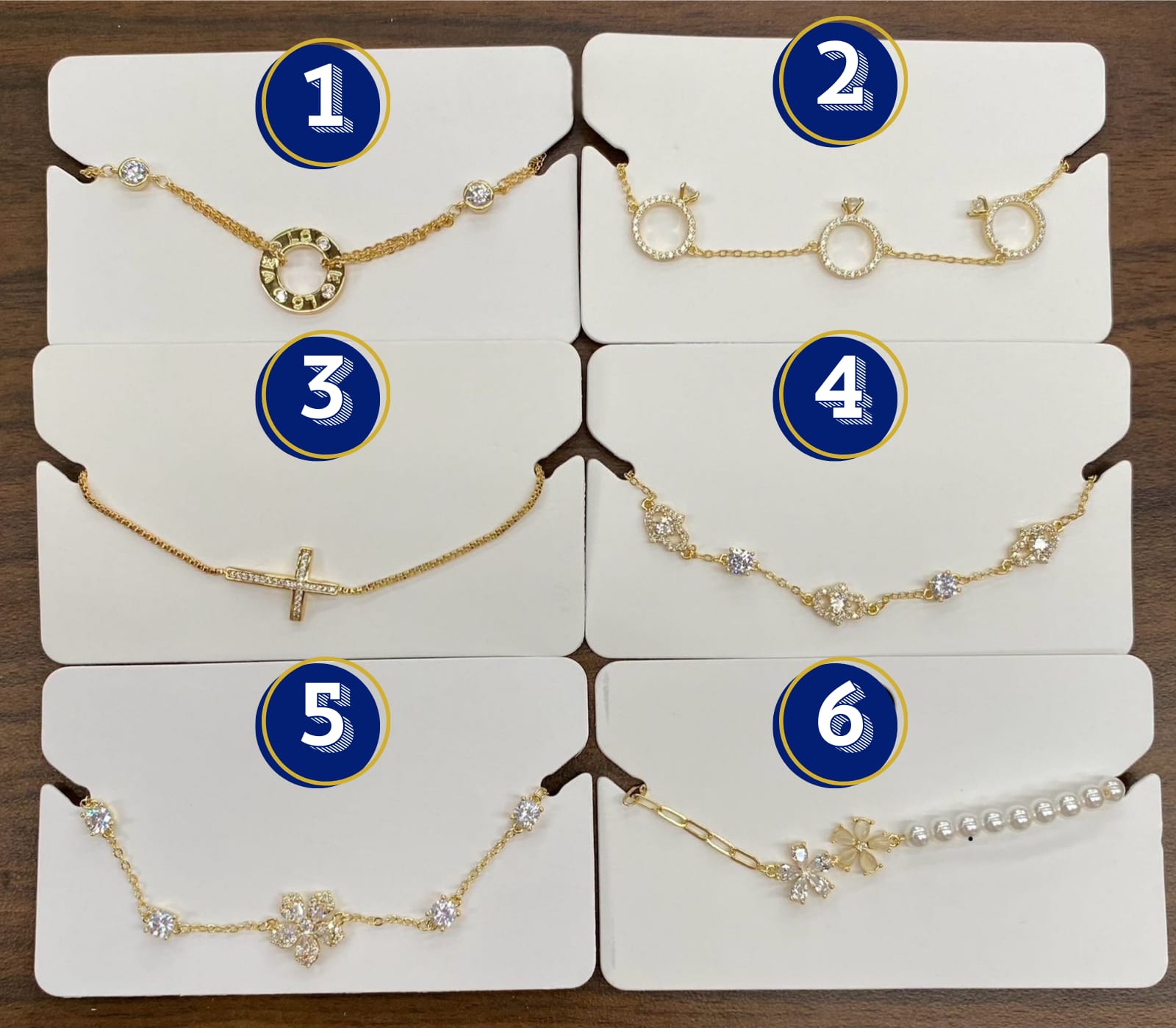 Pulsera Dorada Ansheli M4 Oro Laminado