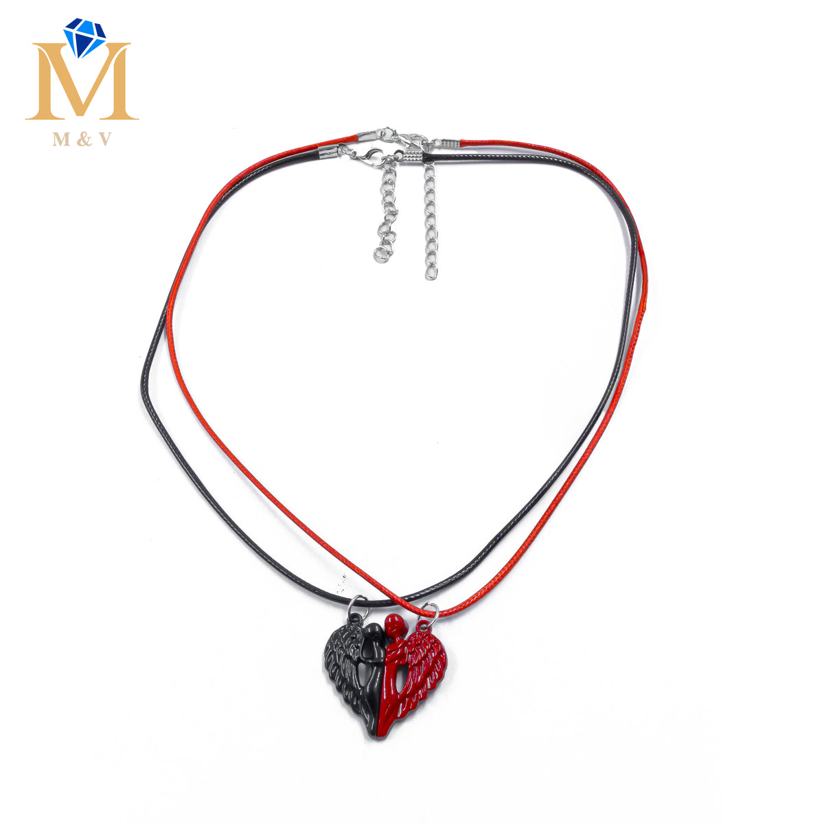 Collares en Pareja de corazón M9 Acero Inoxidable