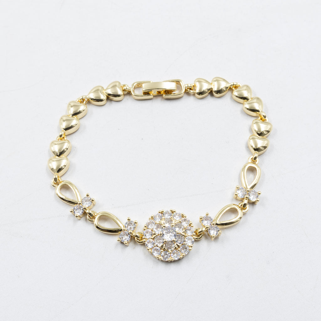 Pulseras Doradas con Piedras M11 Oro Laminado