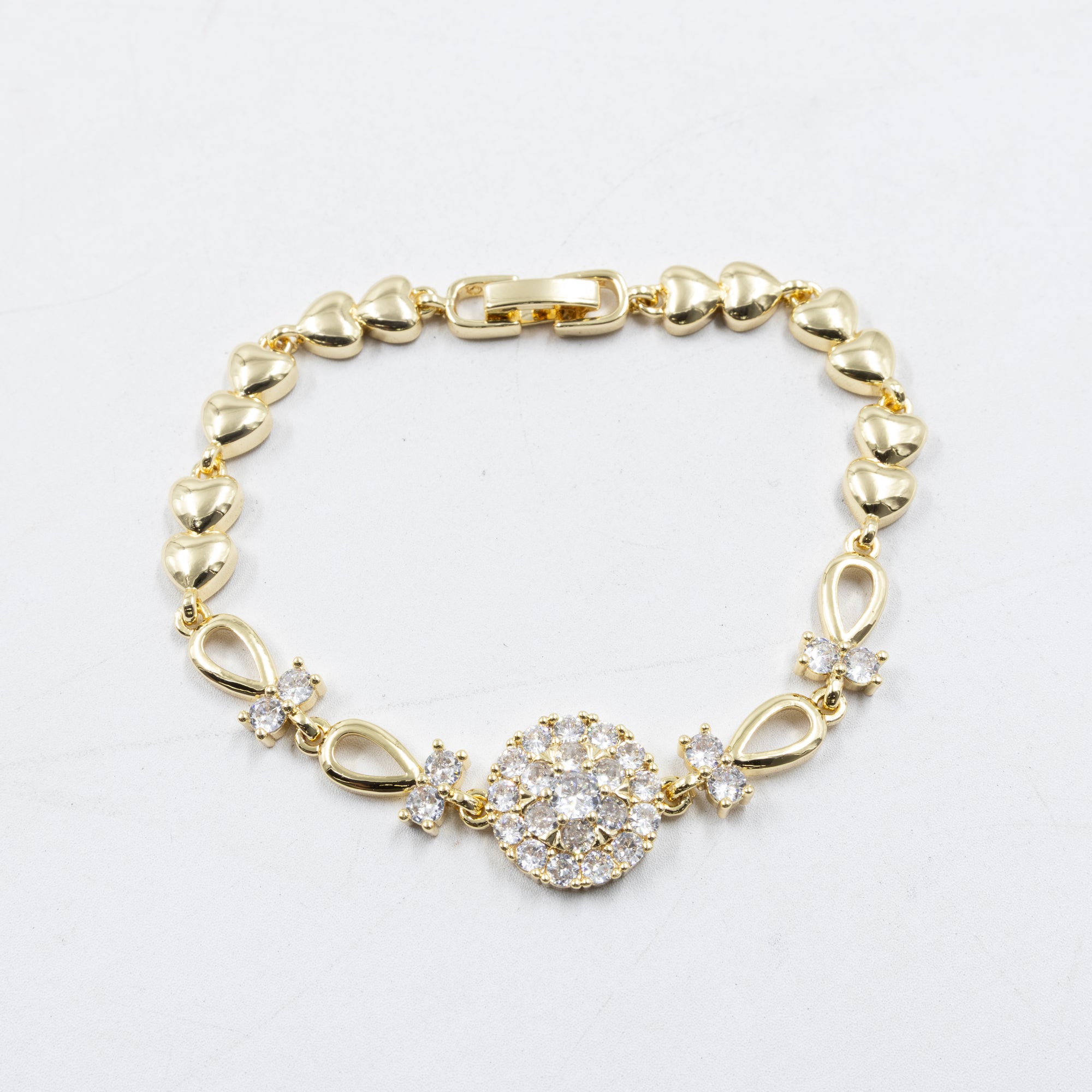 Pulseras Doradas con Piedras M11 Oro Laminado