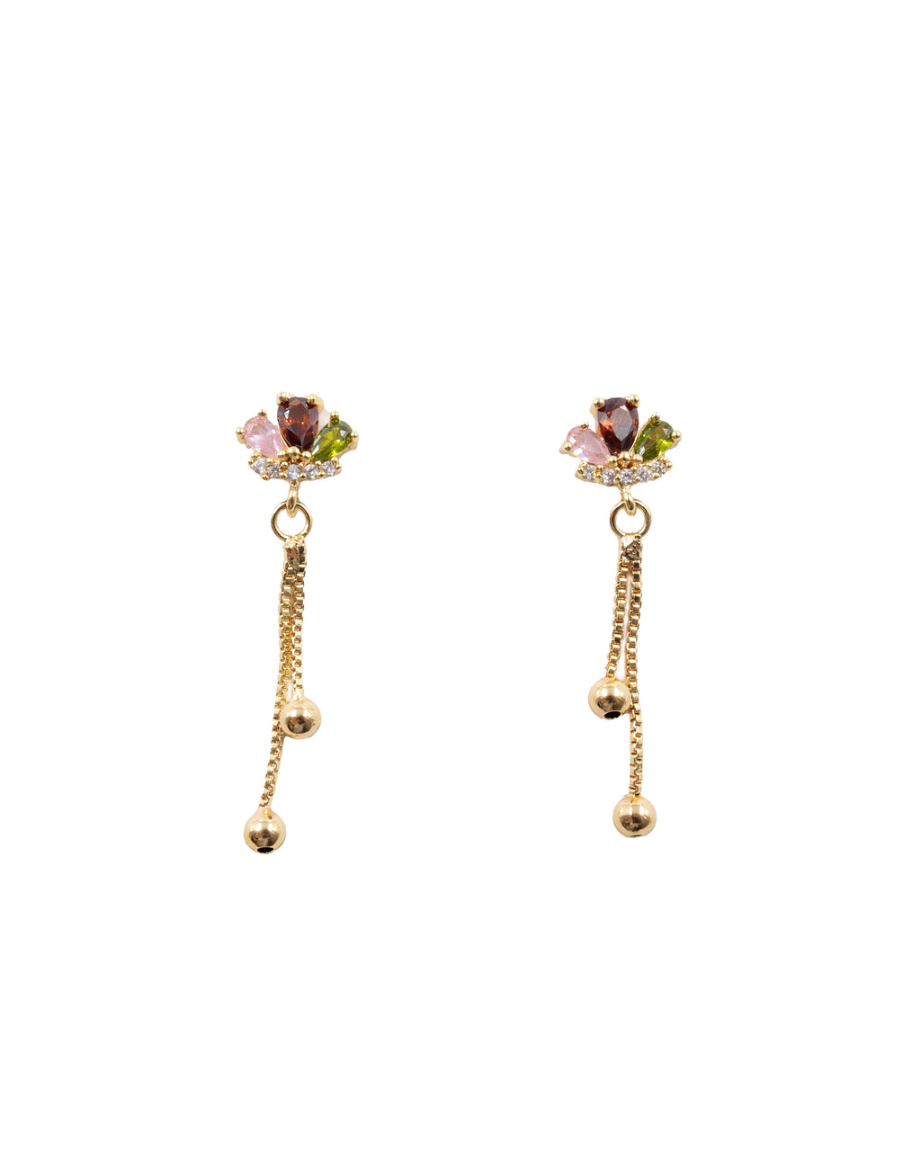 Aretes Dorados Largos M3 Oro Laminado