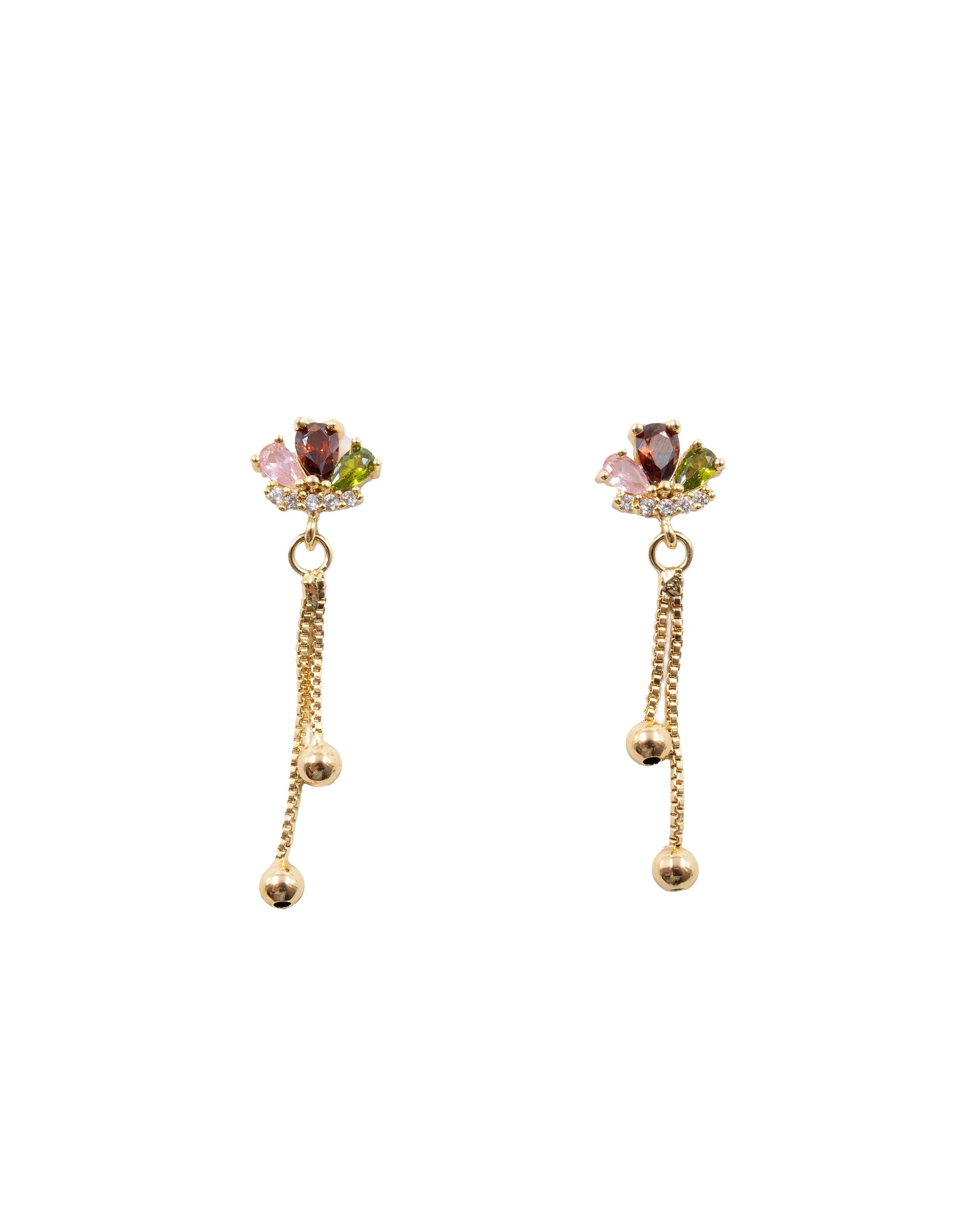 Aretes Dorados Largos M3 Oro Laminado